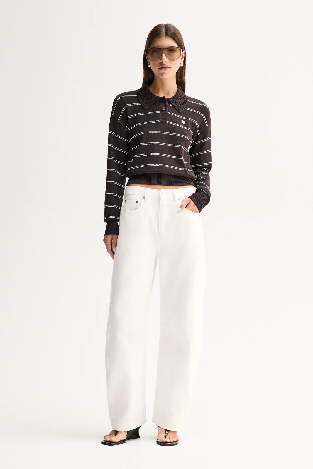 Elka Collective | Irina Knit Jumper - Chocolate Stripe