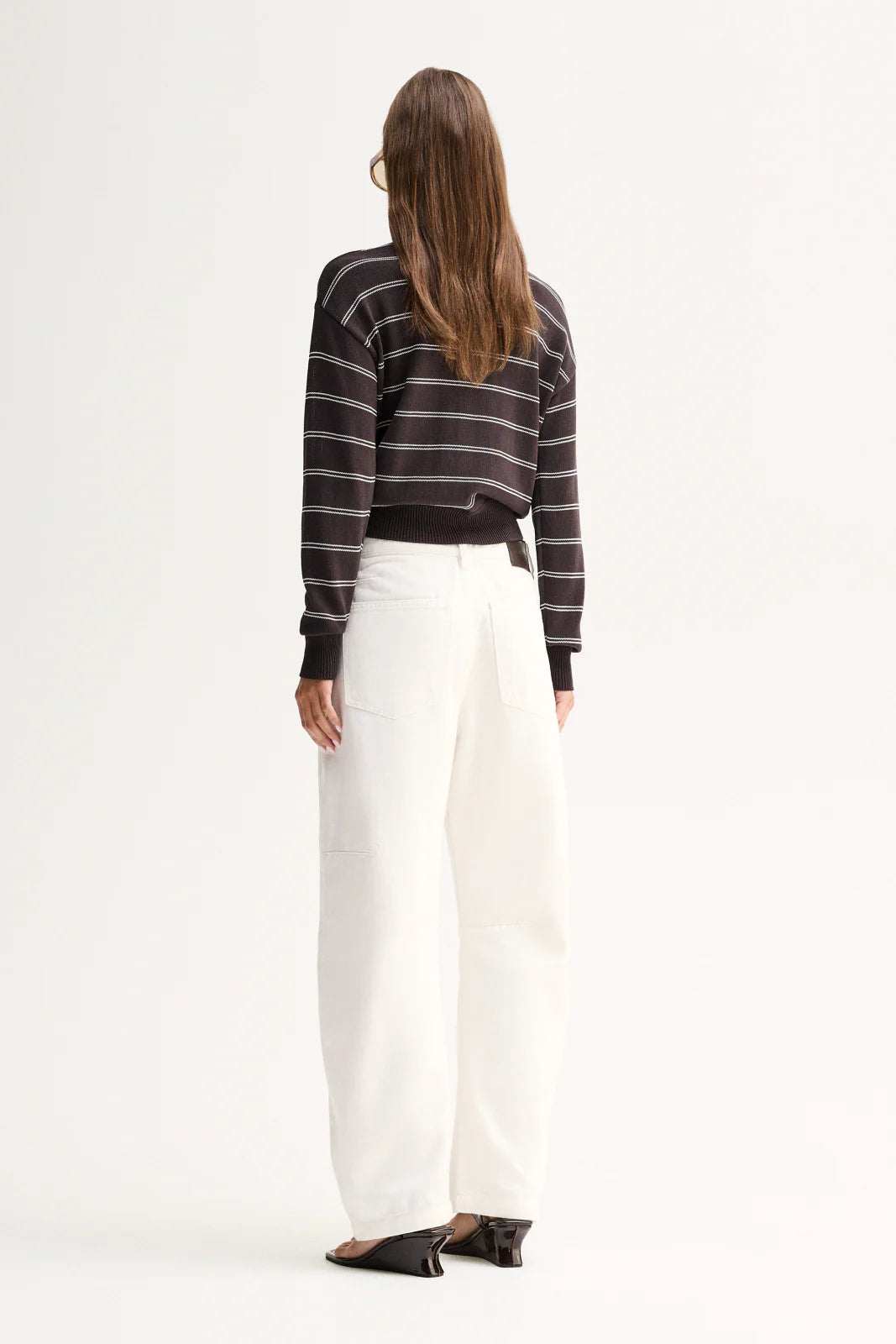 Elka Collective | Irina Knit Jumper - Chocolate Stripe