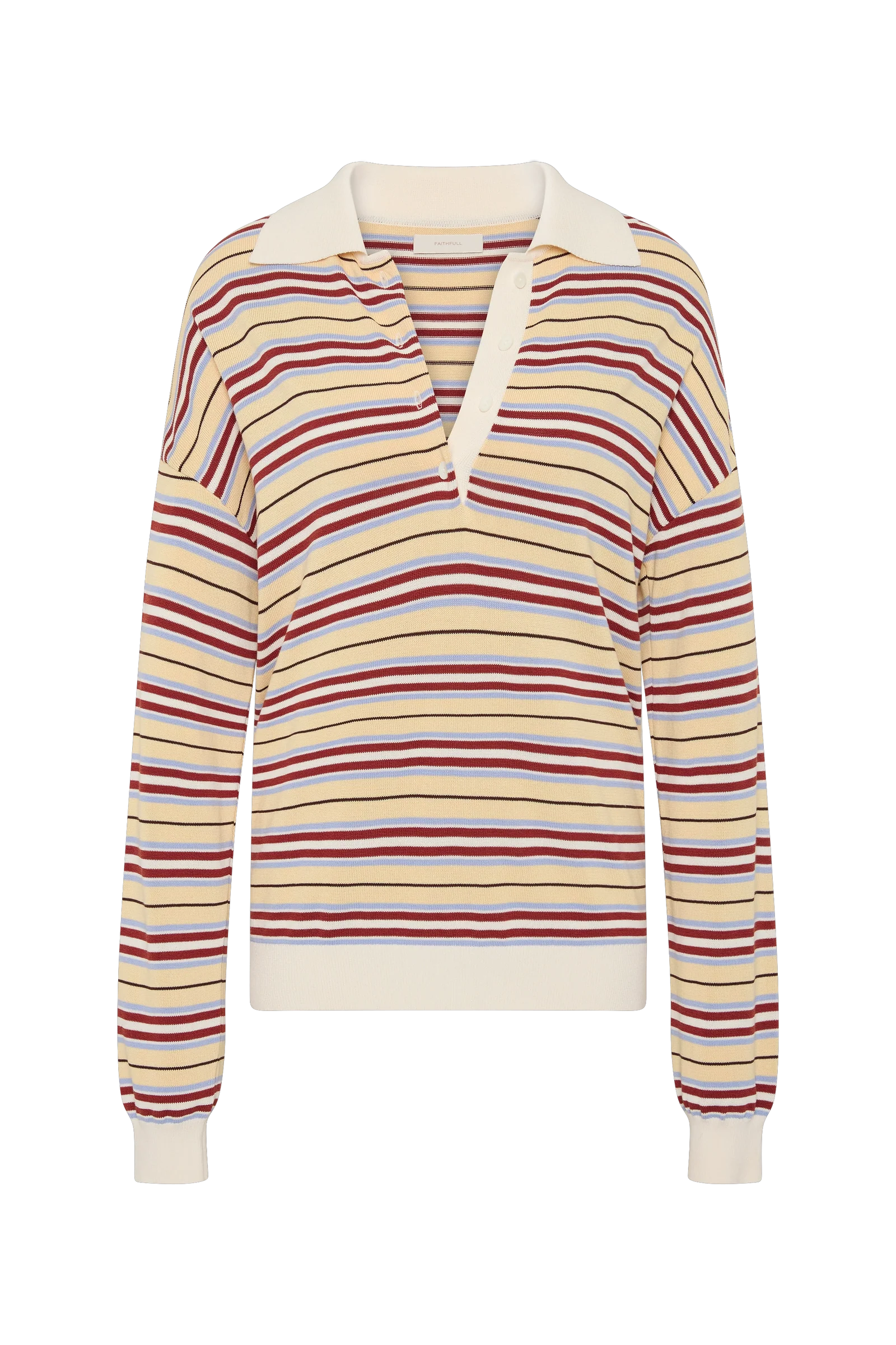 Harlow Oversized Polo - Cila Stripe Butter