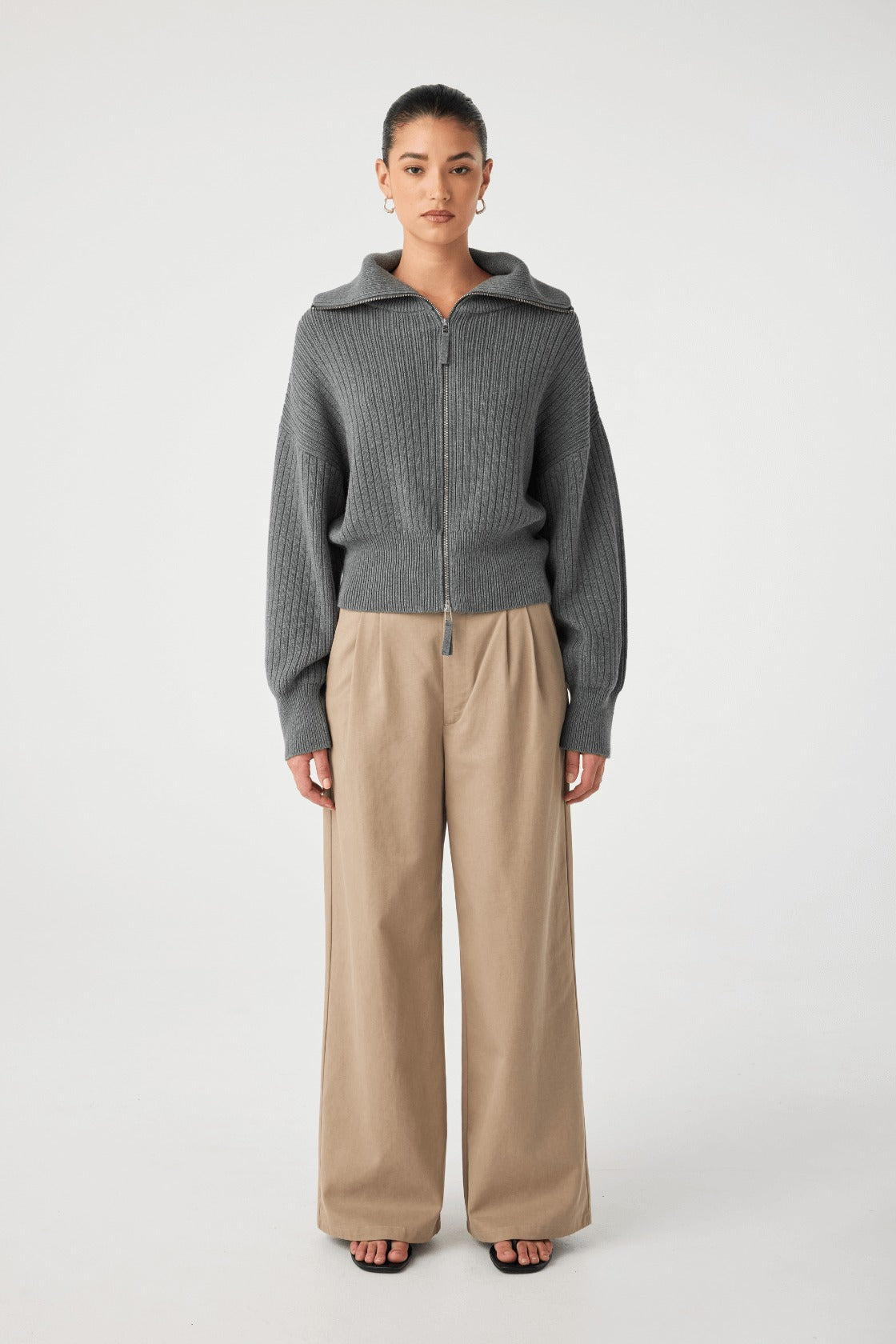 Arcaa Movement | Quincy Zip Sweater - Graphite