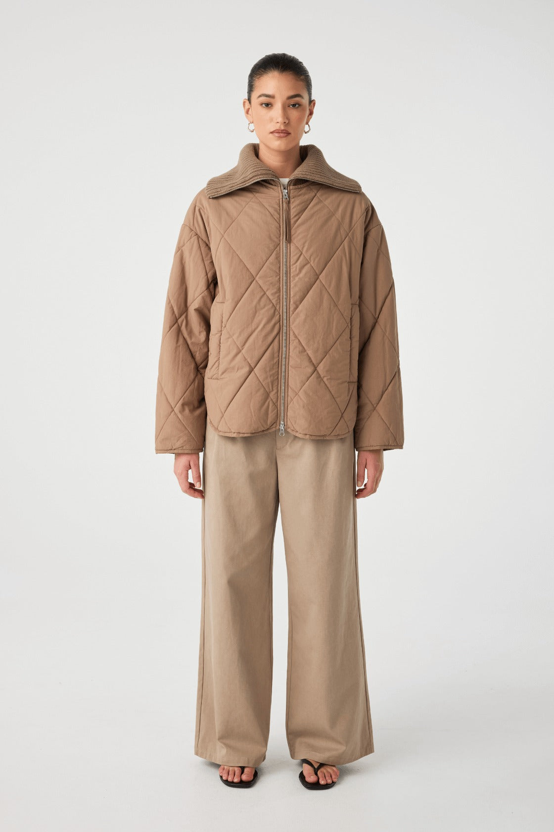Arcaa Movement | Reece Quilted Jacket - Taupe