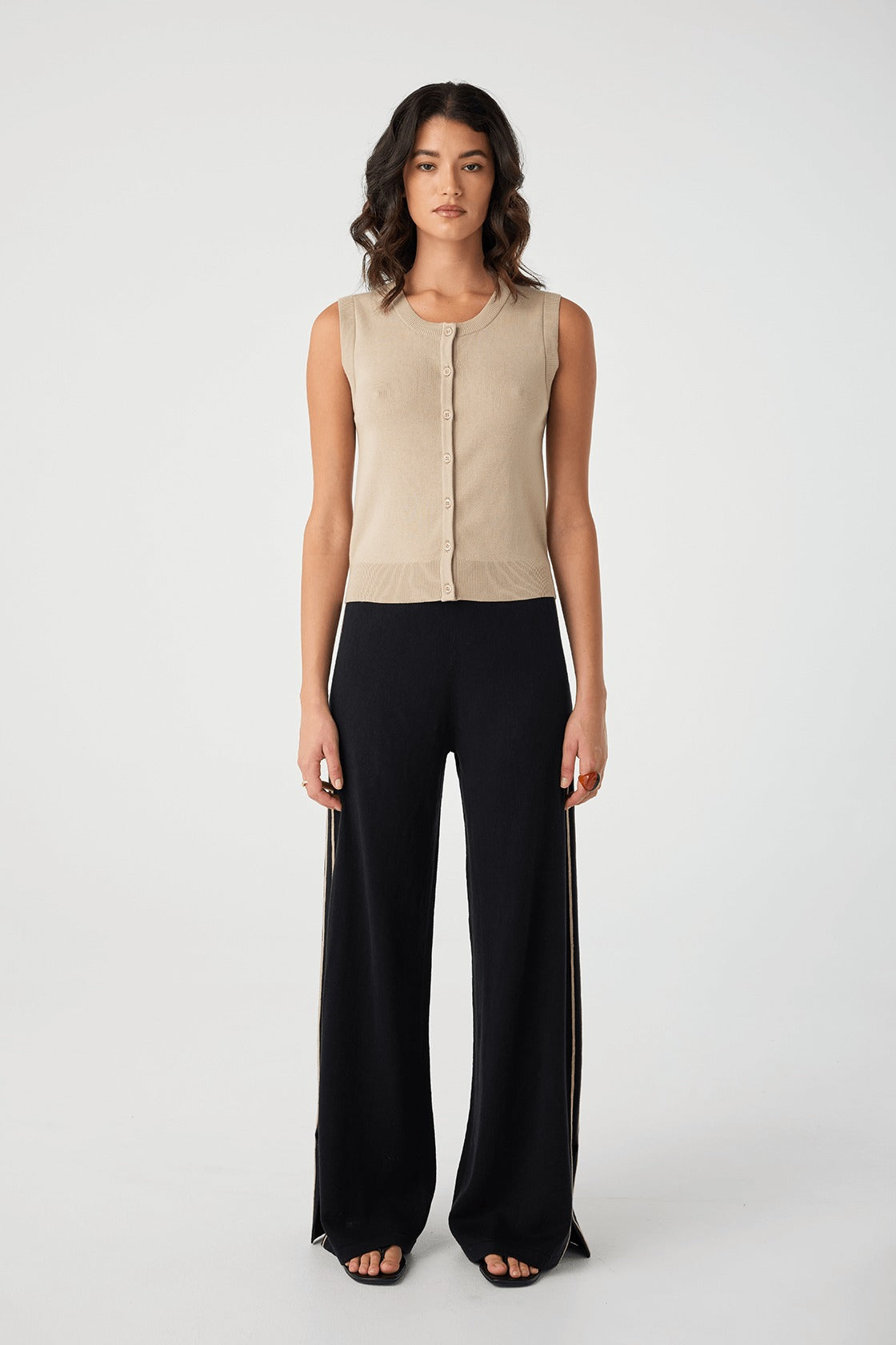 Arcaa Movement | Finley Button Up Vest - Taupe