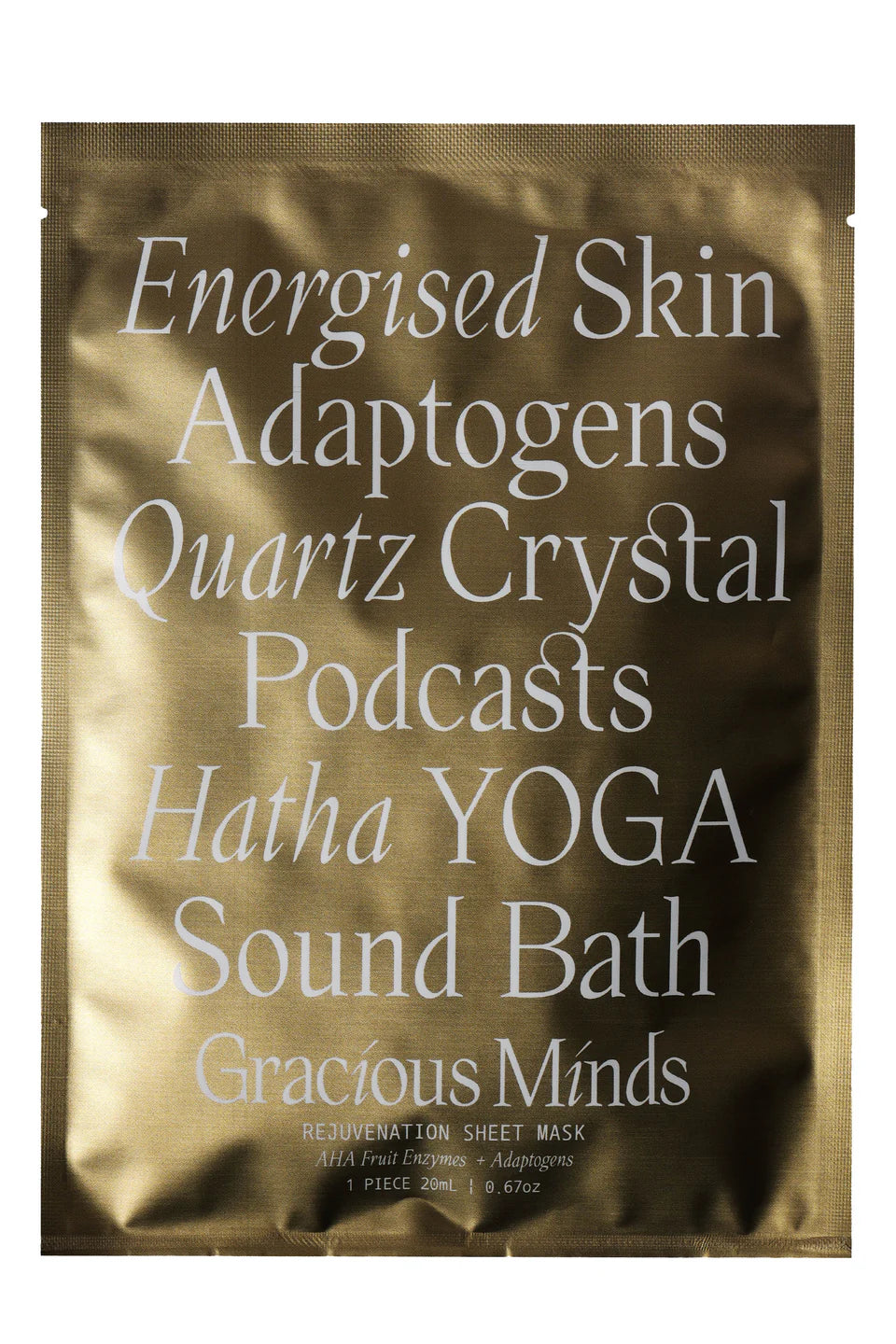 Gracious Minds | Rejuvenation Gold Sheet Mask