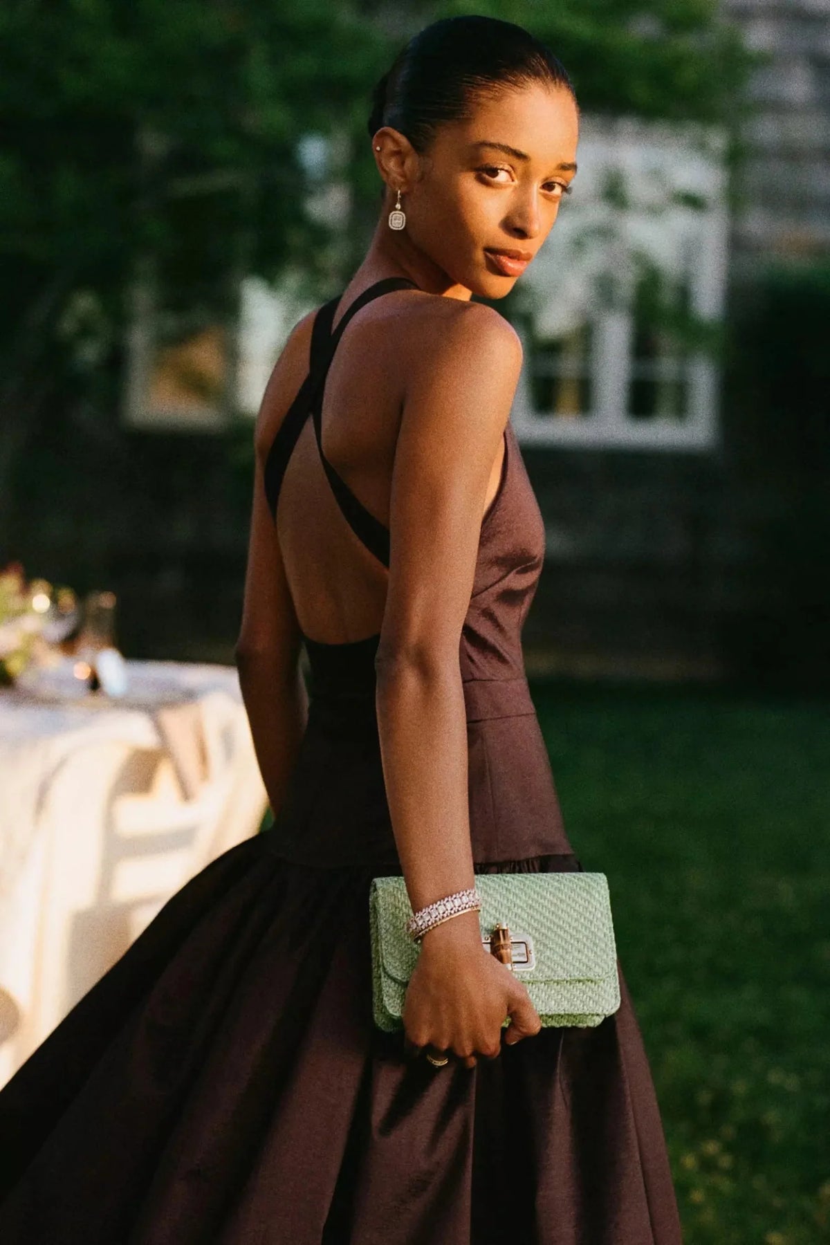 Hansen & Gretel | Iris Taffeta Gown - Choc