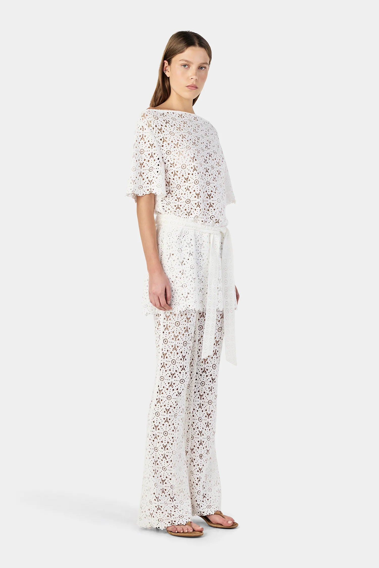 Hansen & Gretel | Marla Lace Tunic Top - Ivory