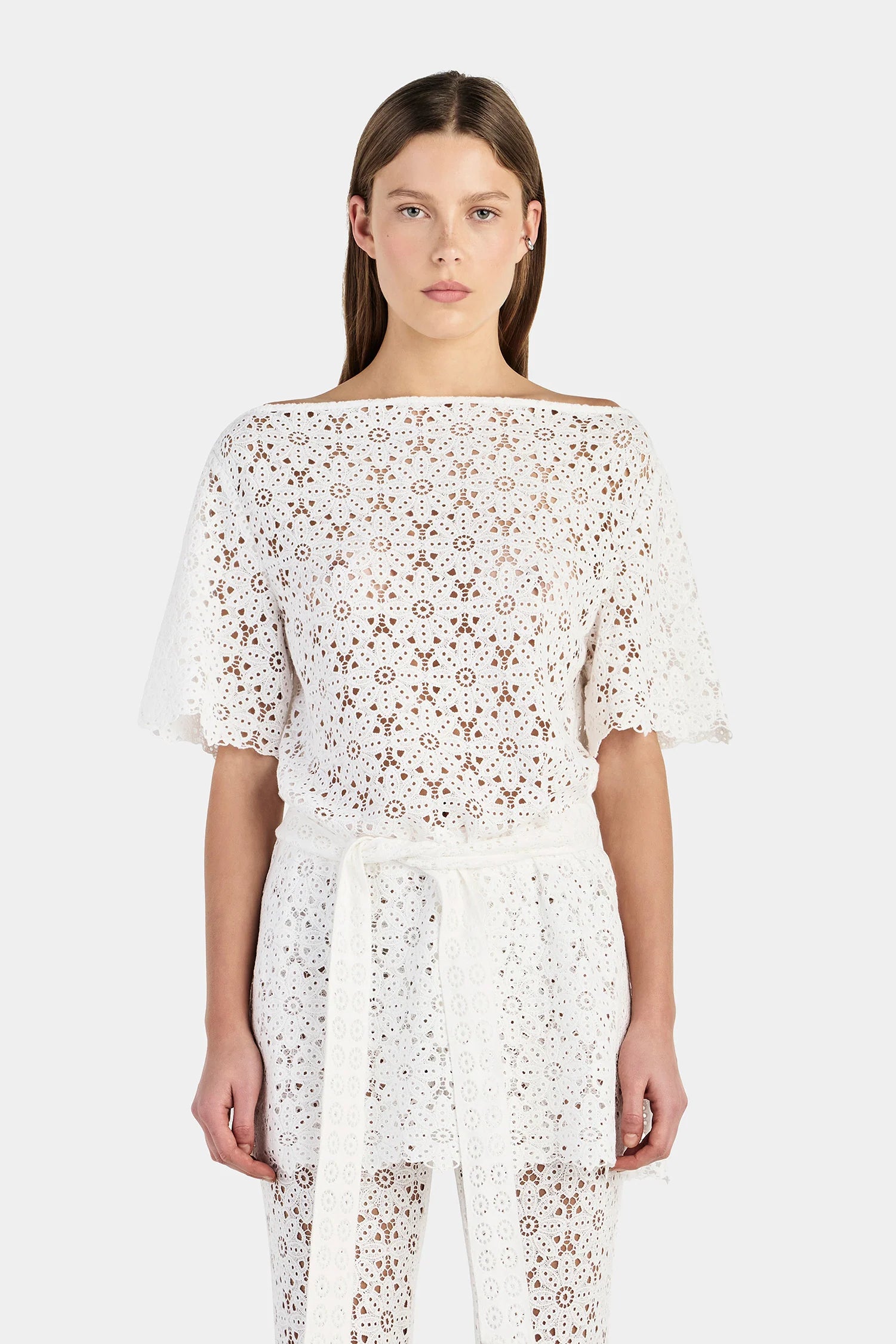 Hansen & Gretel | Marla Lace Tunic Top - Ivory