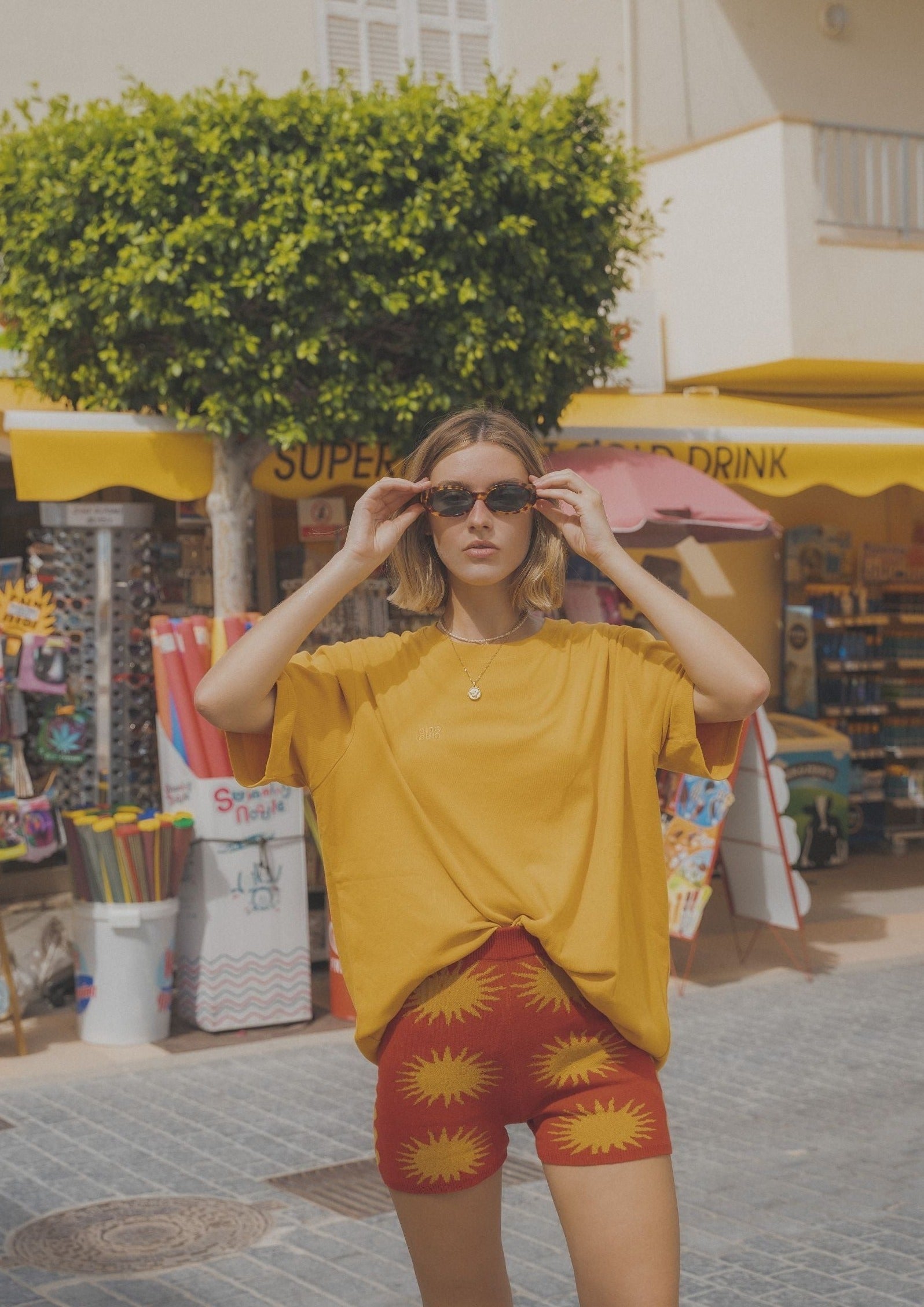Ciao Ciao Vacation | Low Key Logo Tee - Yellow