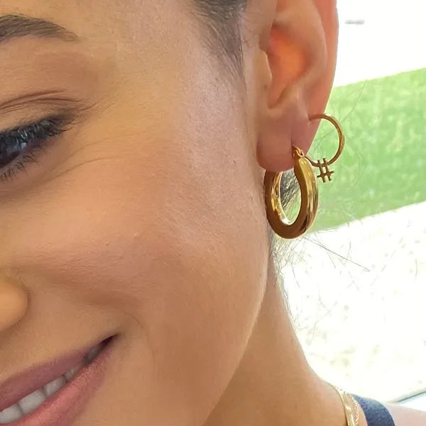 Hustle Hoop Earrings - Large