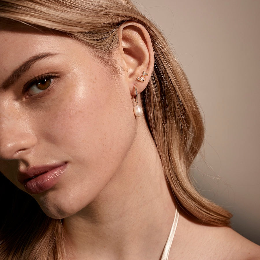 Montana Pearl Earrings - Gold ES684G