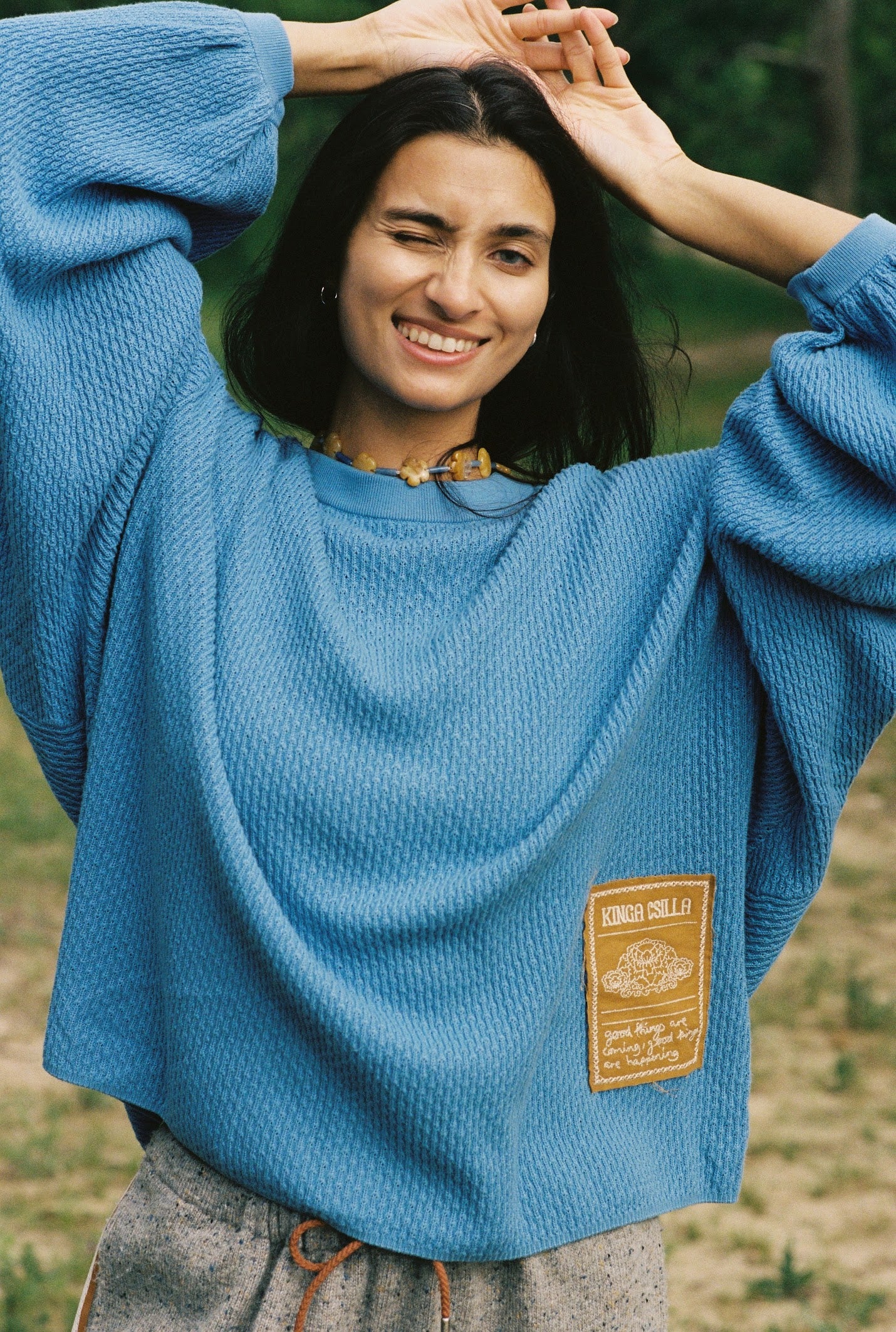 Kinga Csilla | Pomiciare Canto Knit Jumper - Blue