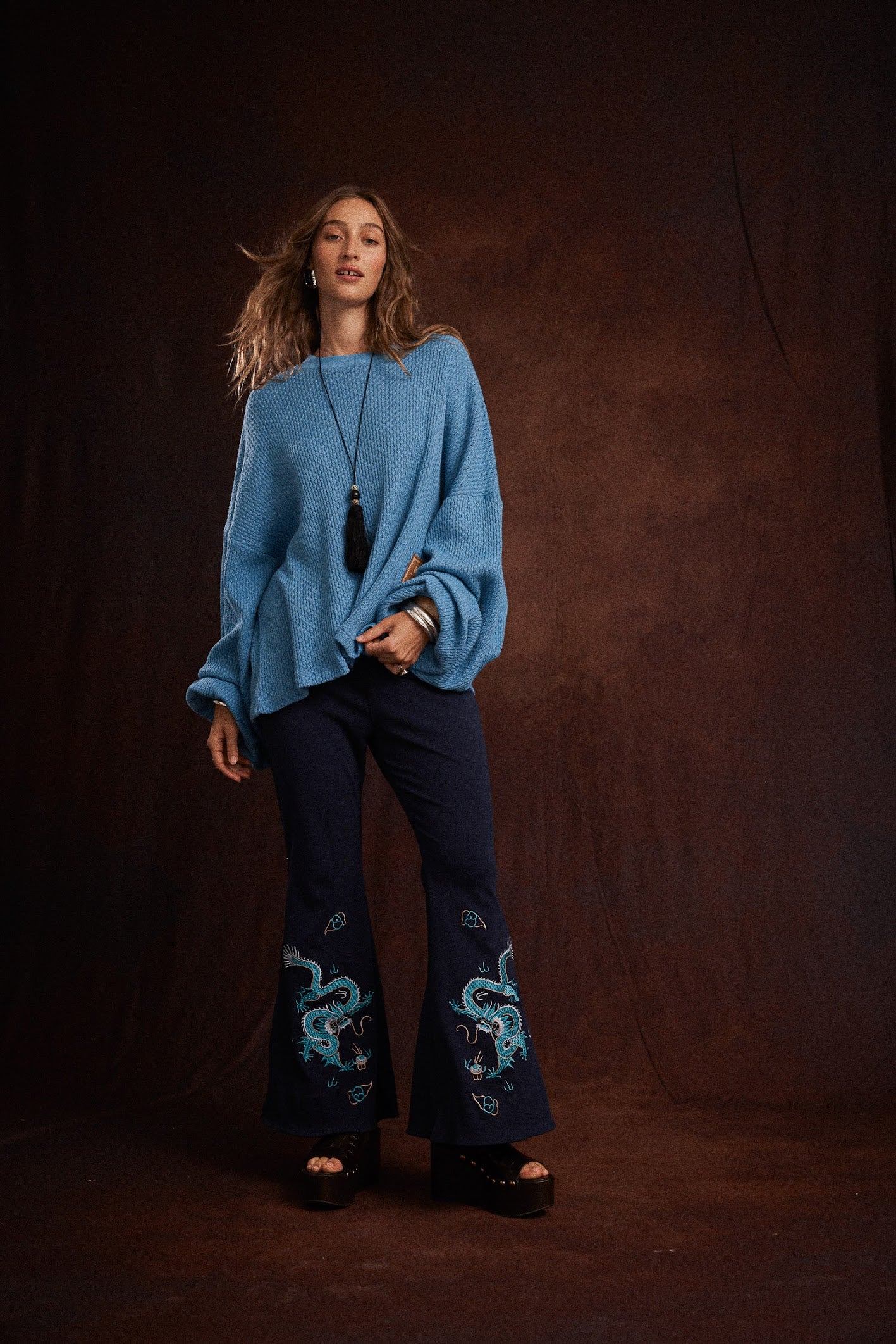 Kinga Csilla | Pomiciare Canto Knit Jumper - Blue