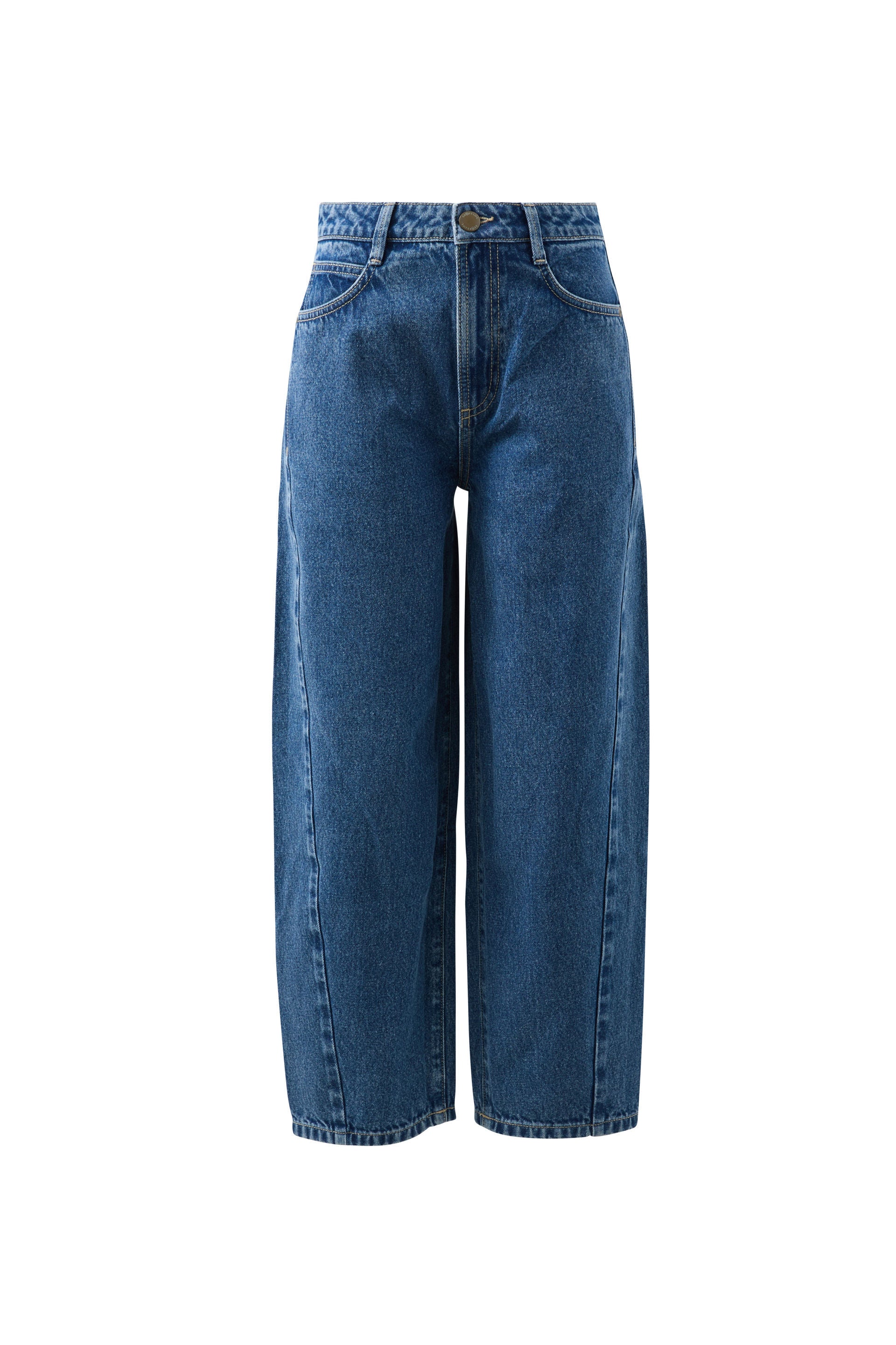 Ceres Life | Leah Tapered Barrel Jean - Fresh Indigo