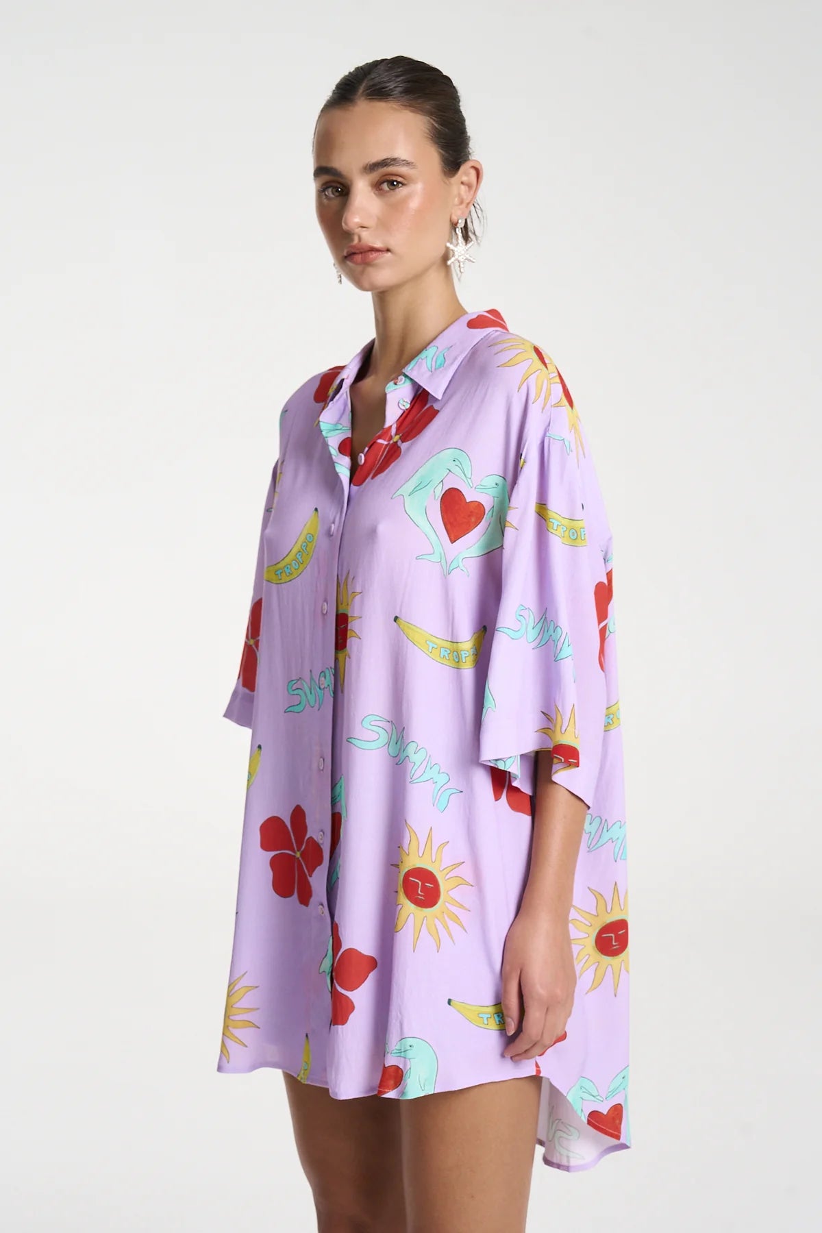 Summi Summi | Big Shirt - Lilac Troppo