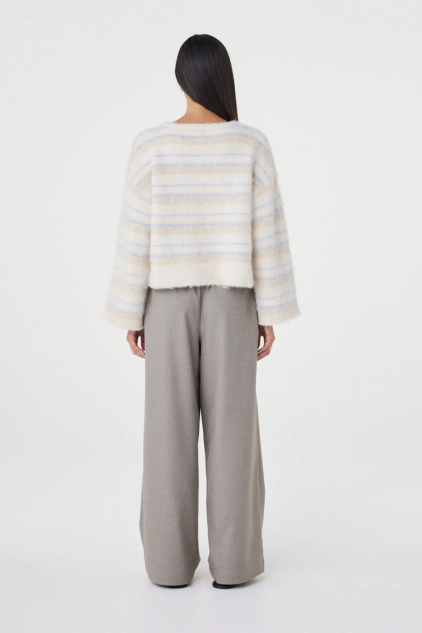 Arcaa Movement | Lucca Sweater - Taupe/Blue Stripe