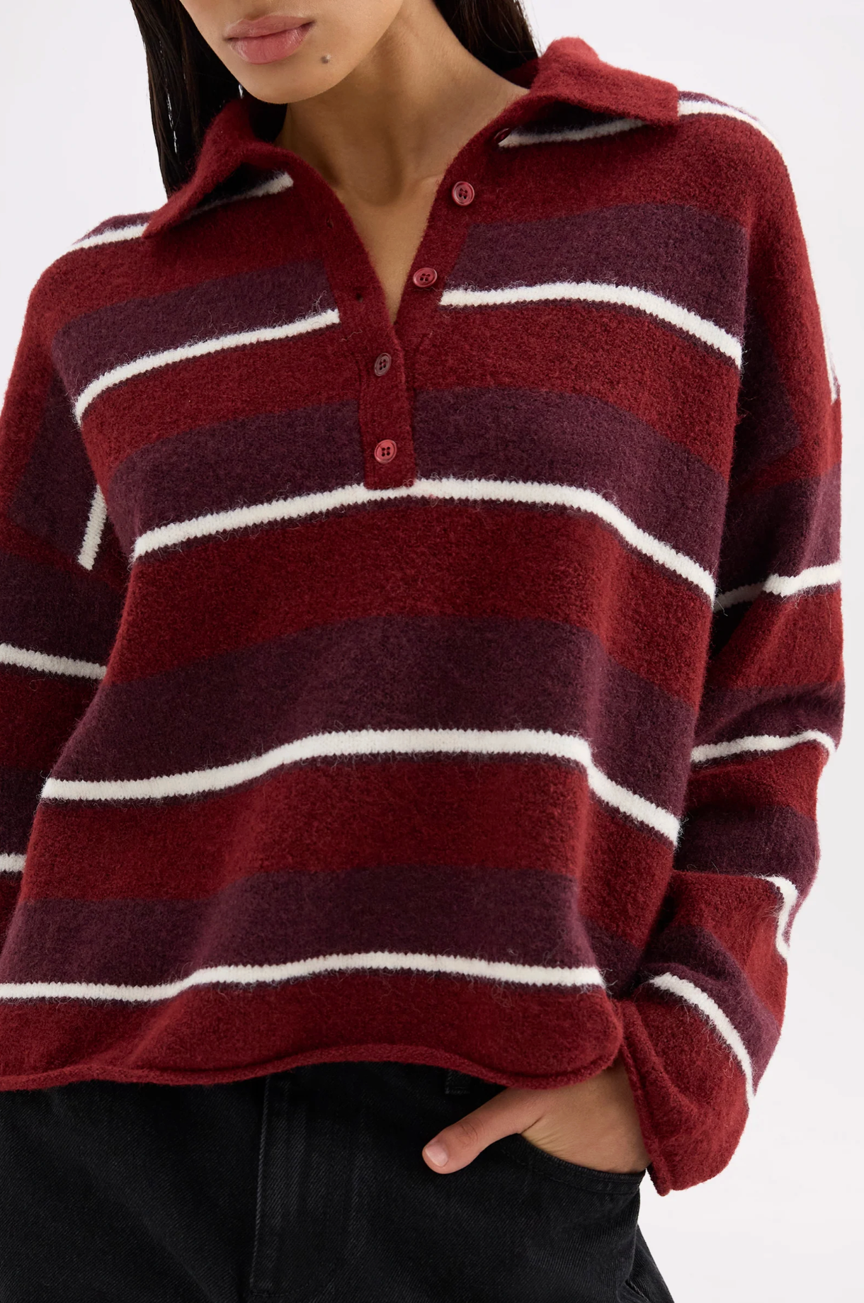 Nude Lucy | Maia Rugby Knit - Mulberry Stripe