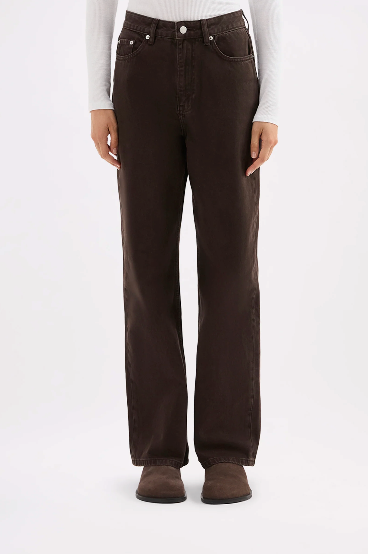 Nude Lucy | Organic Relaxed Leg Jean - Espresso
