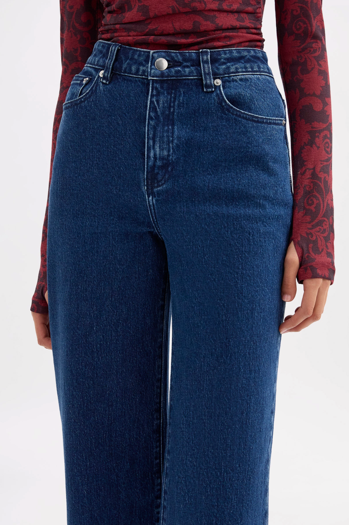 Nude Lucy | Organic Stretch Wide Leg Jean - Lake Blue