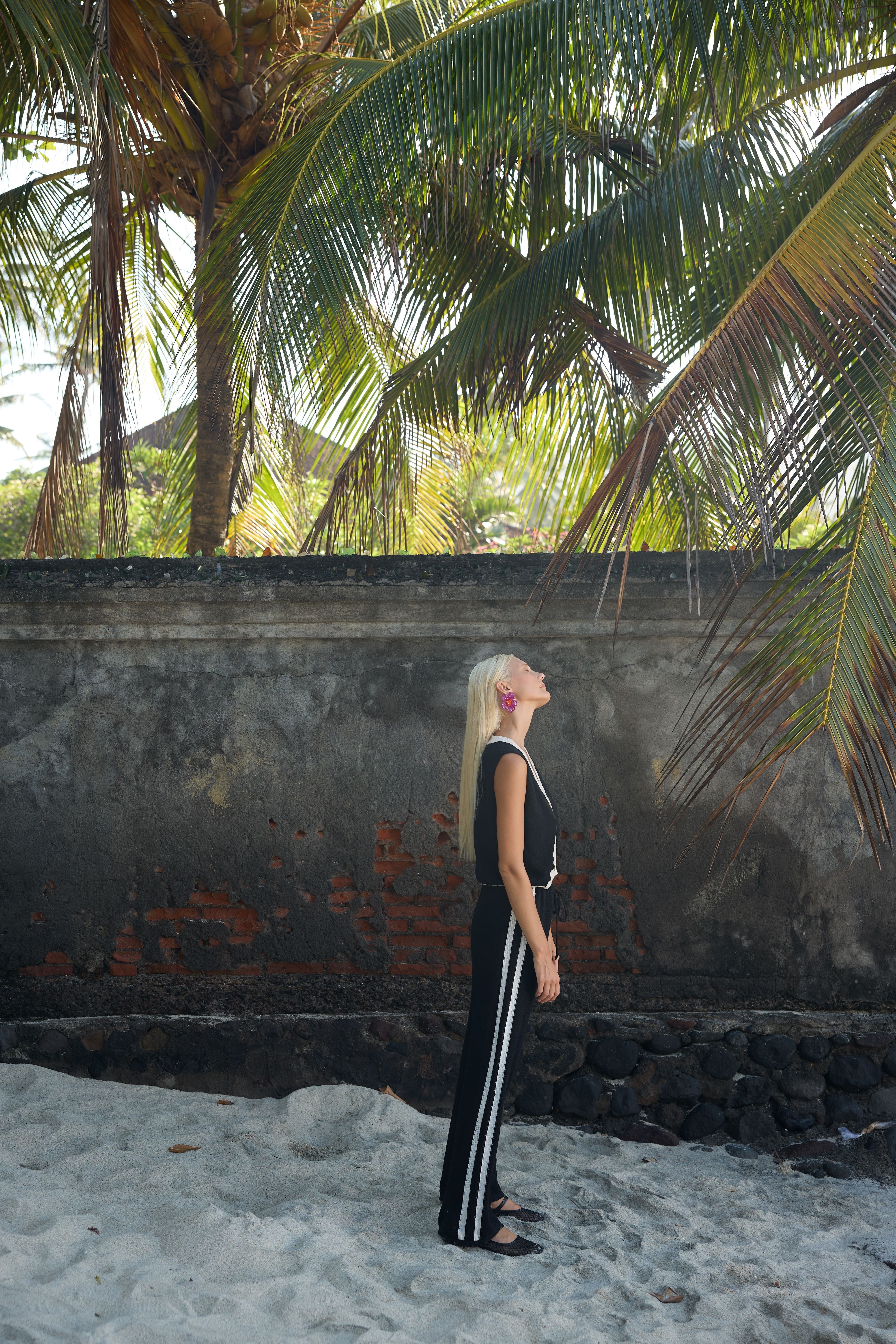 Summi Summi | Knit Pants - Black/Cream Stripe