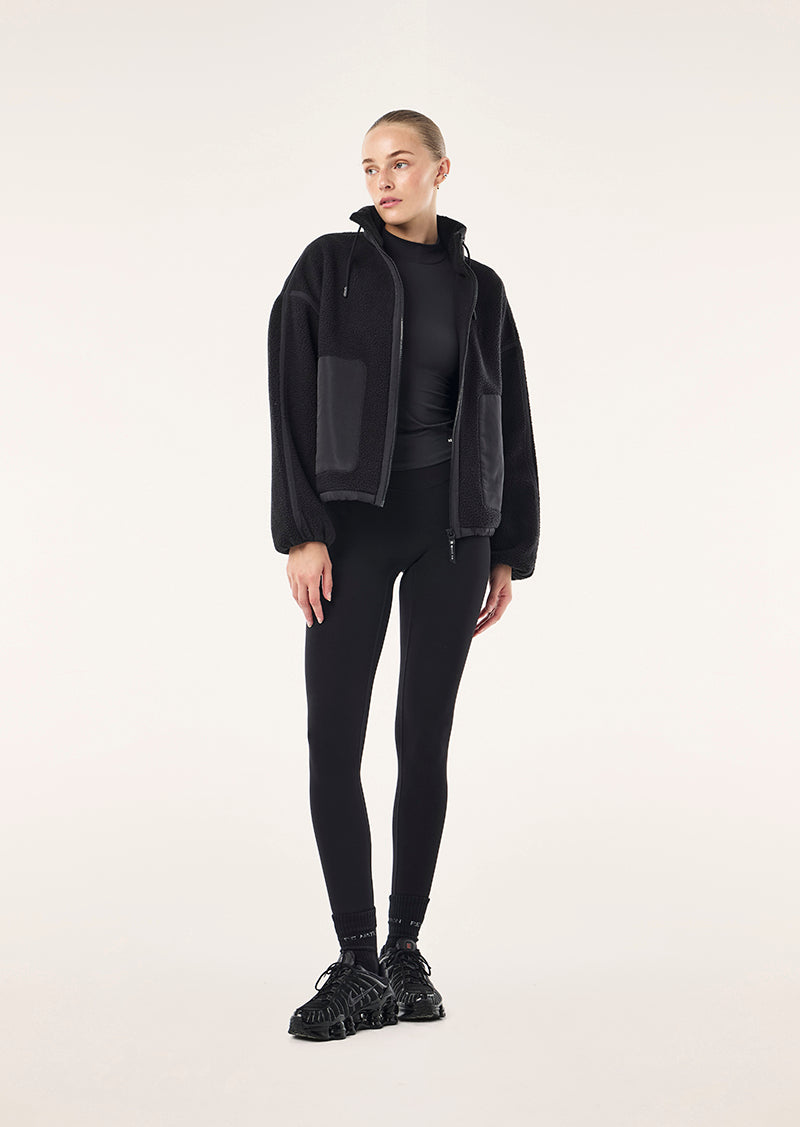 PE Nation | Lennon Sherpa Jacket - Black