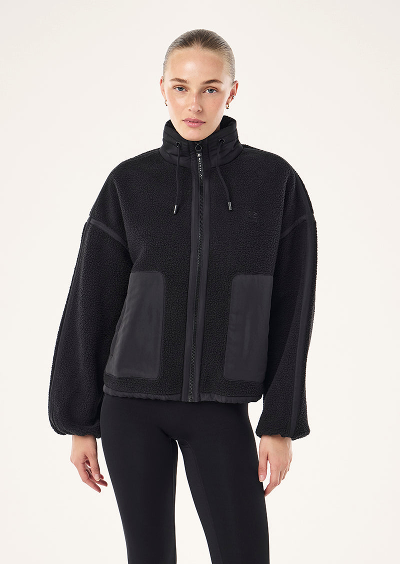 PE Nation | Lennon Sherpa Jacket - Black