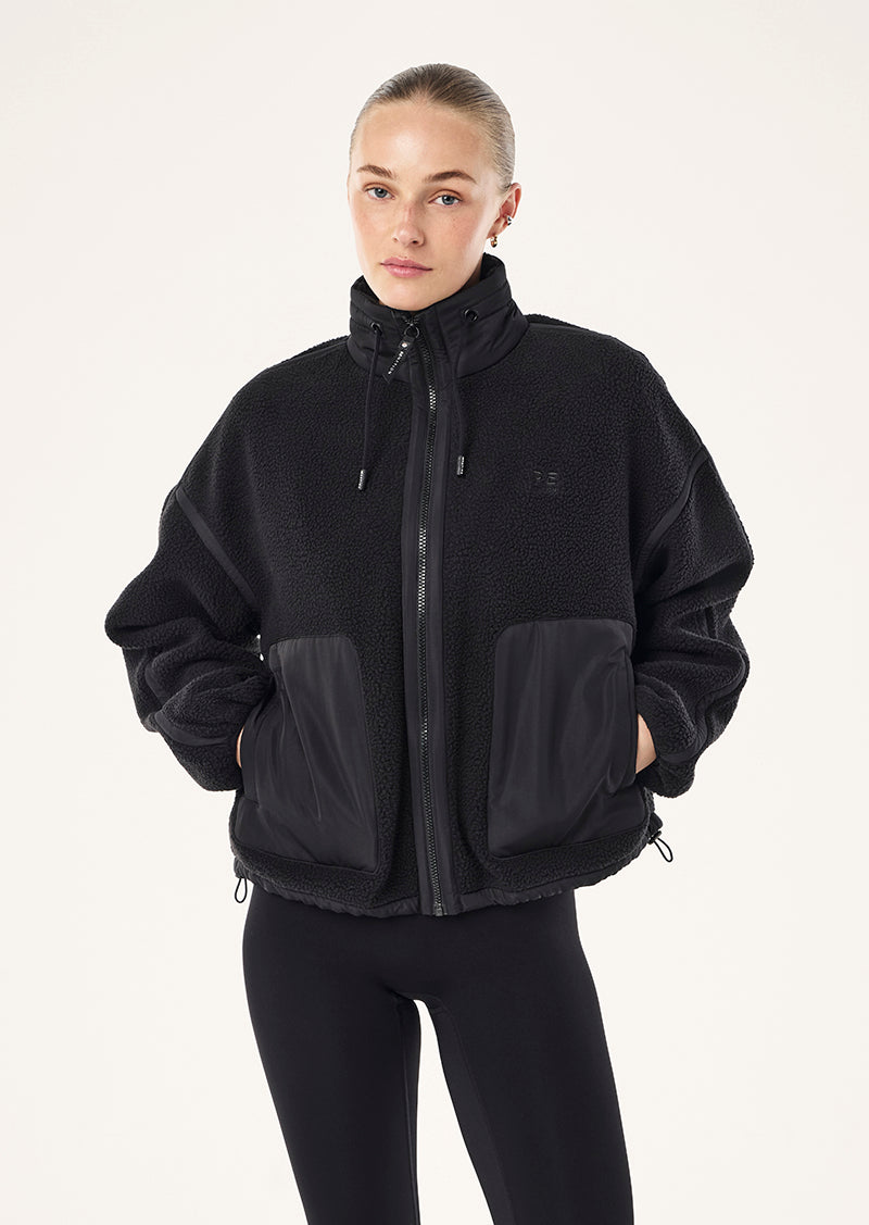 PE Nation | Lennon Sherpa Jacket - Black