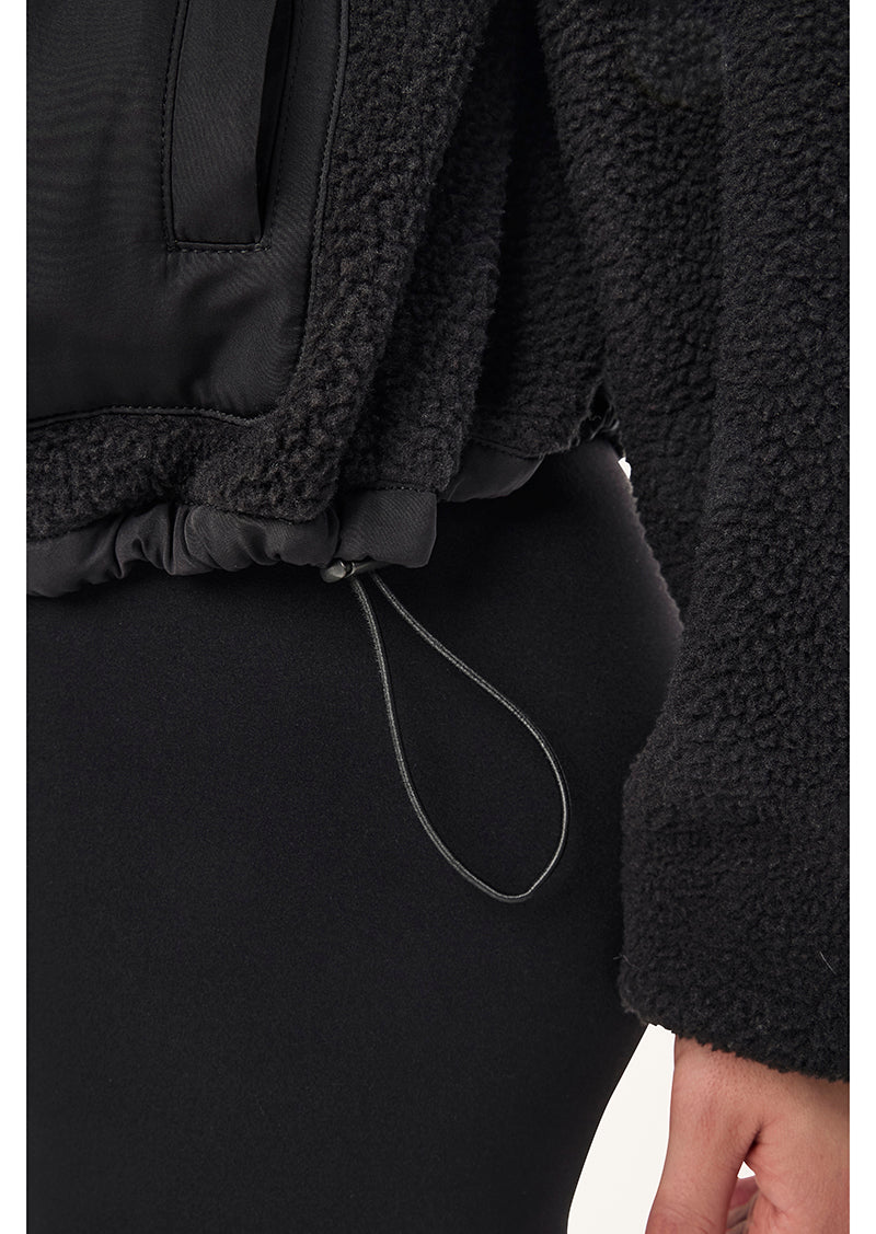 PE Nation | Lennon Sherpa Jacket - Black