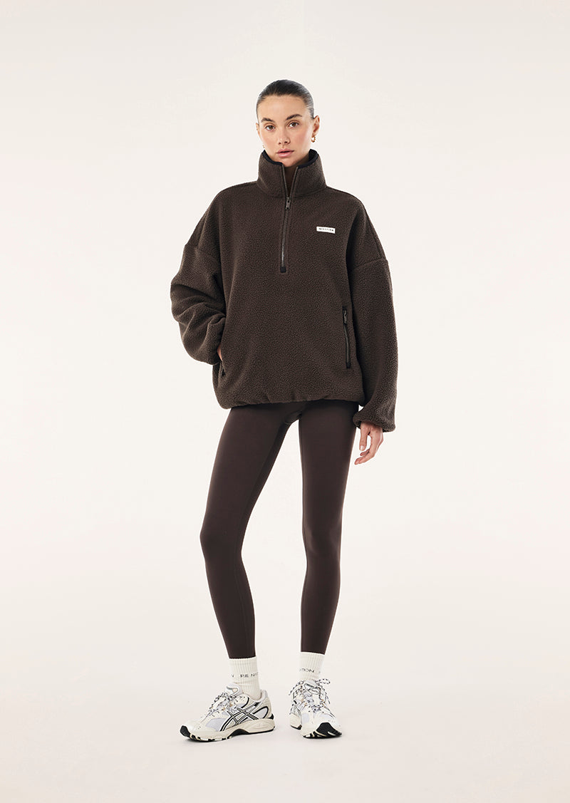 PE Nation | Rotate Quarter Zip - Coffee