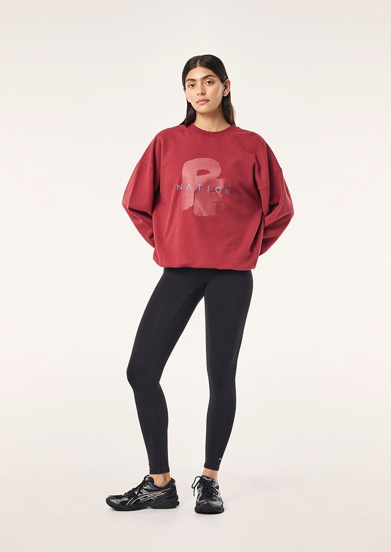 PE Nation | Tidal Oversized Sweat - Cherry