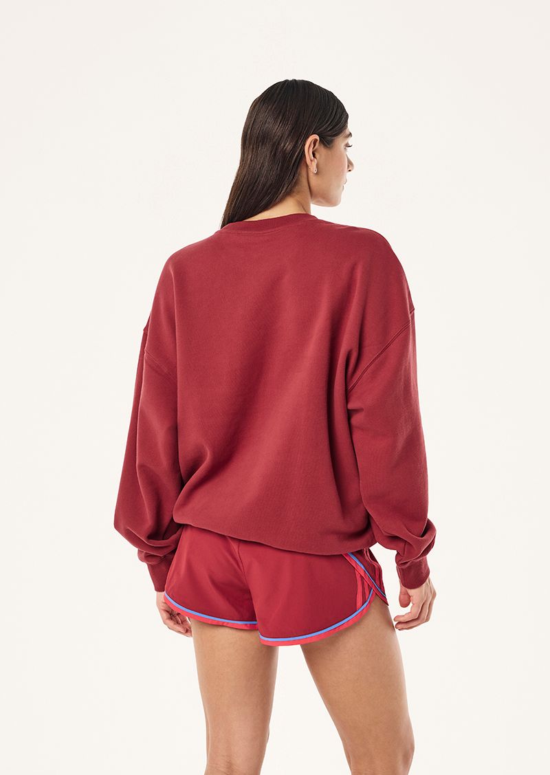PE Nation | Tidal Oversized Sweat - Cherry