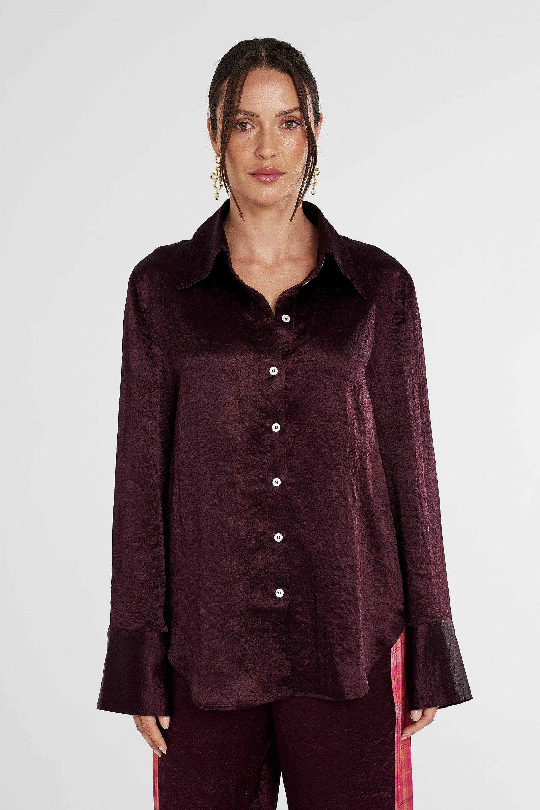 Summi Summi | Cuff Shirt - Plum