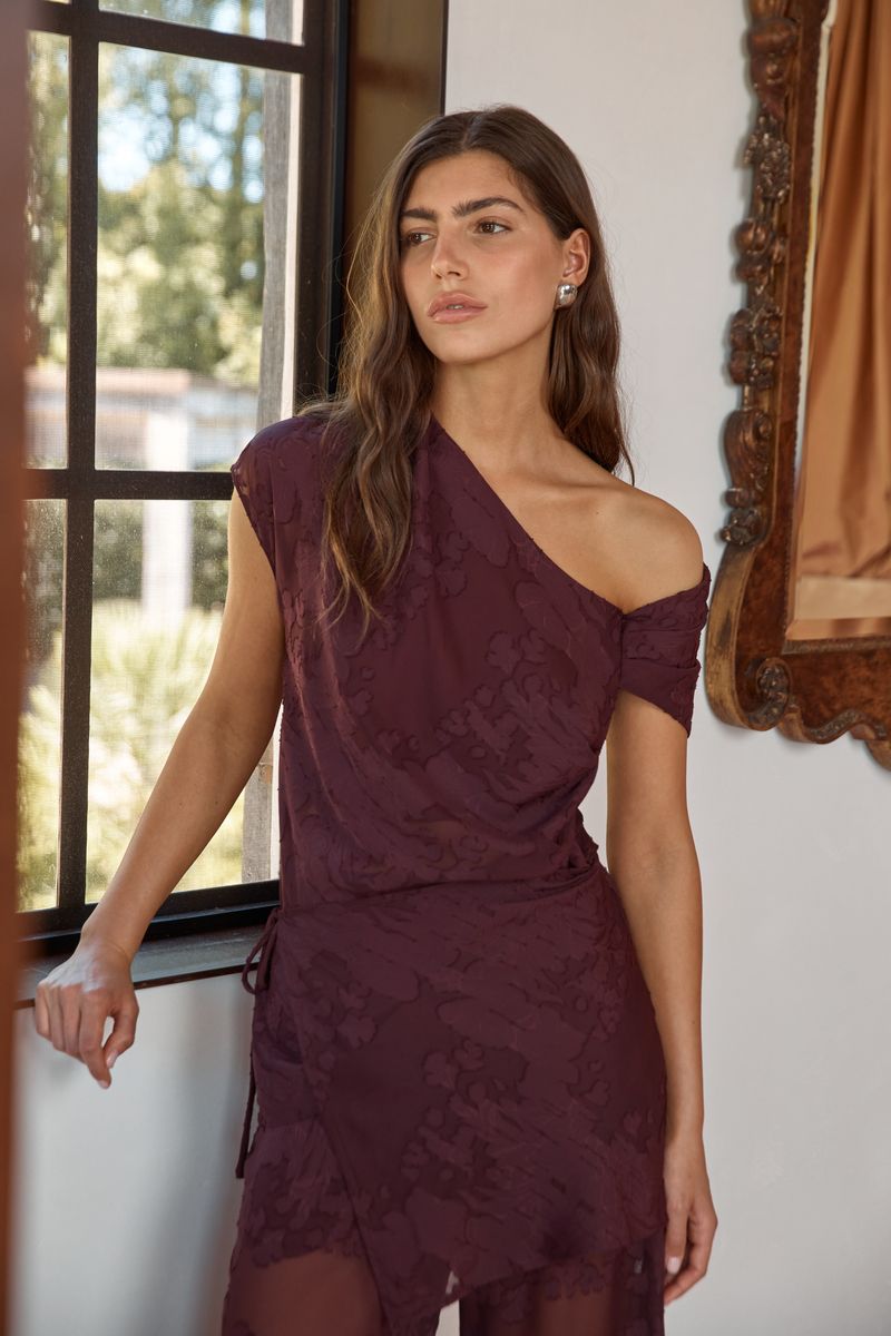 Roame | Marcel Top - Mulburry Jacquard