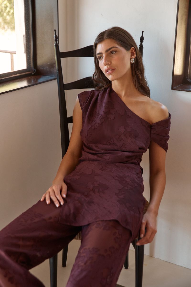 Roame | Marcel Top - Mulburry Jacquard