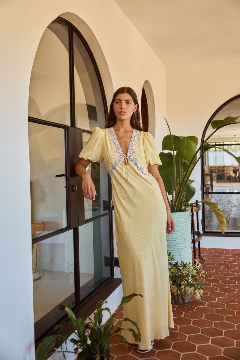 Sunny Midi Dress - Citron Confetti