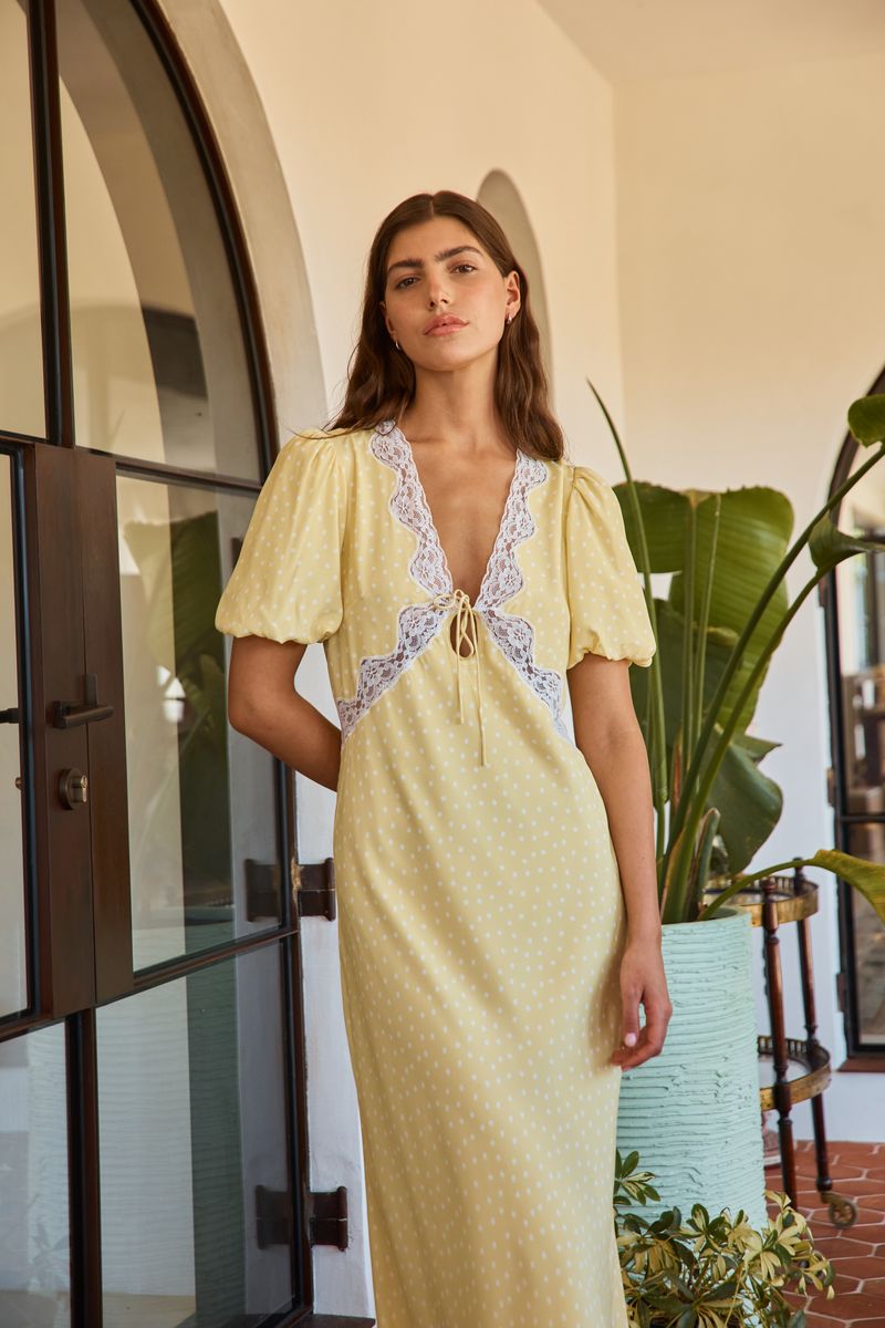 Sunny Midi Dress - Citron Confetti