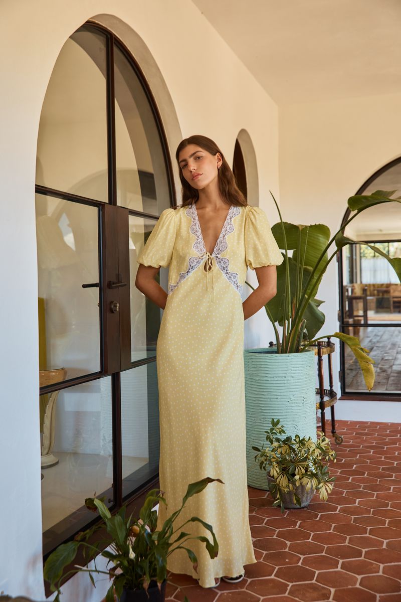 Sunny Midi Dress - Citron Confetti