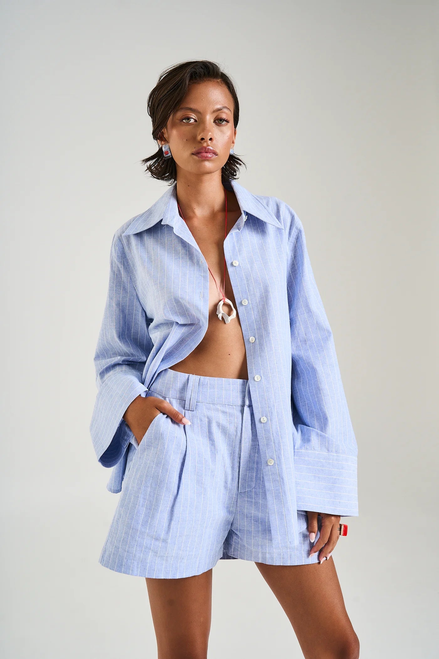 Summi Summi | Tailored Short - Sea Stripe