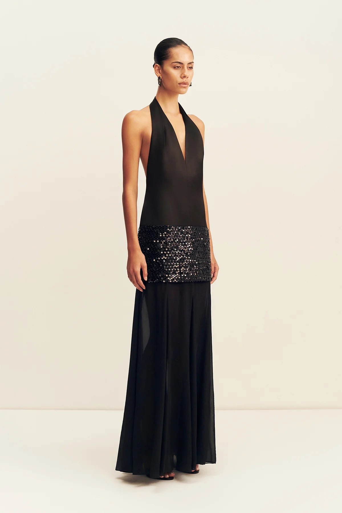 Shona Joy | Bianca Halter Plunged Maxi Dress