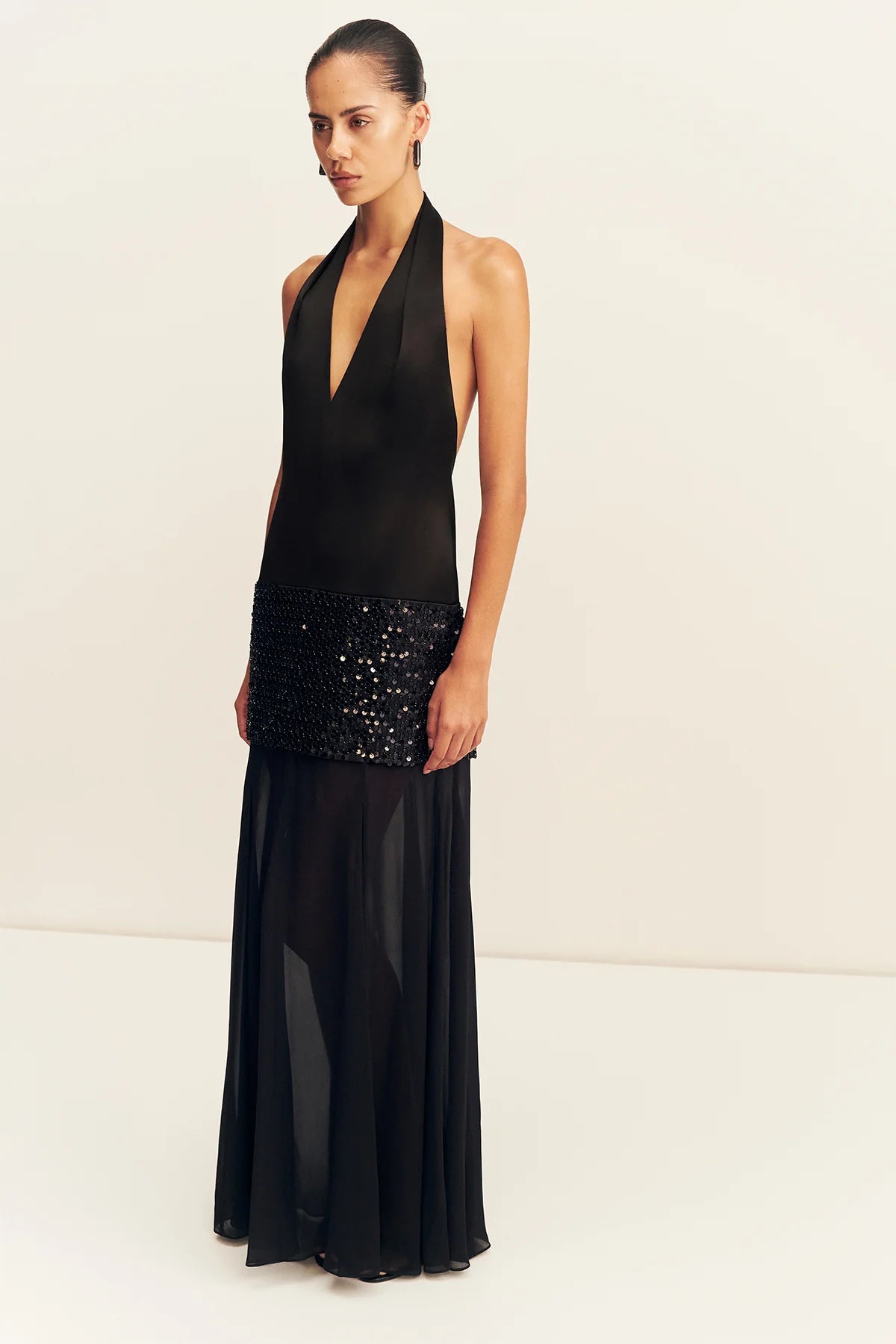 Shona Joy | Bianca Halter Plunged Maxi Dress