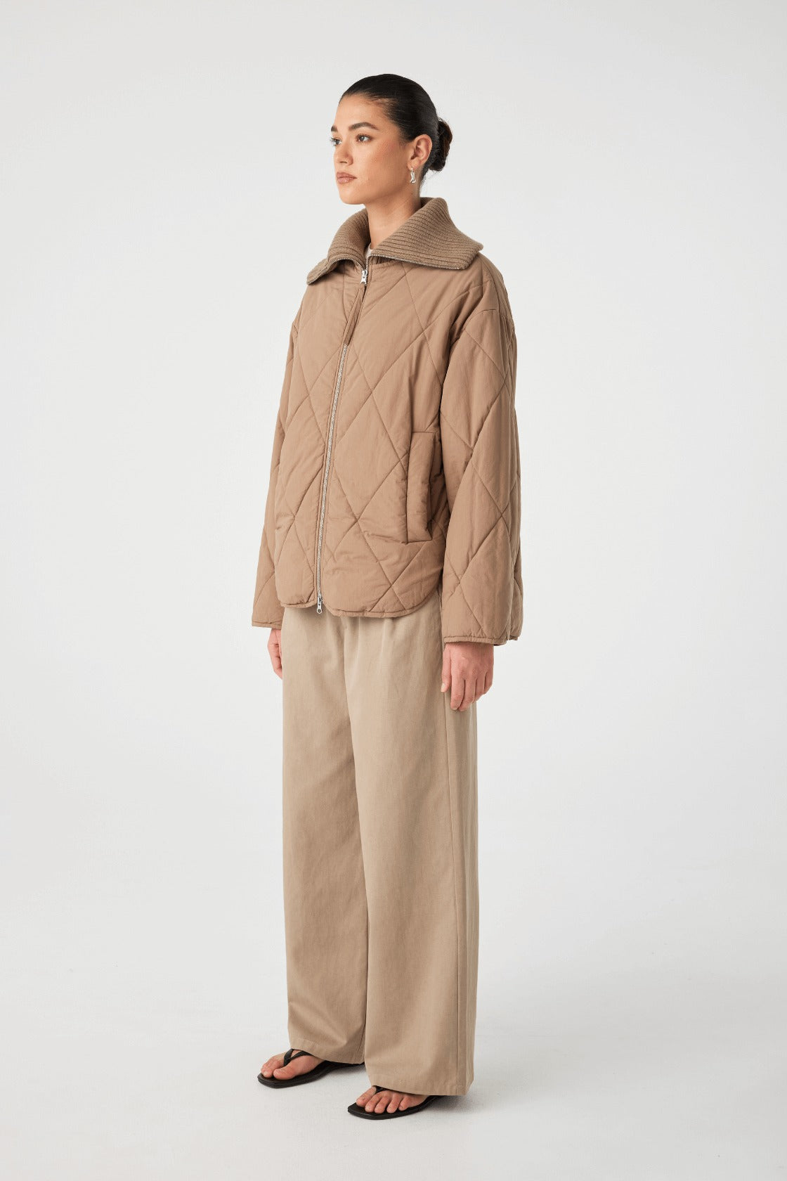 Arcaa Movement | Reece Quilted Jacket - Taupe