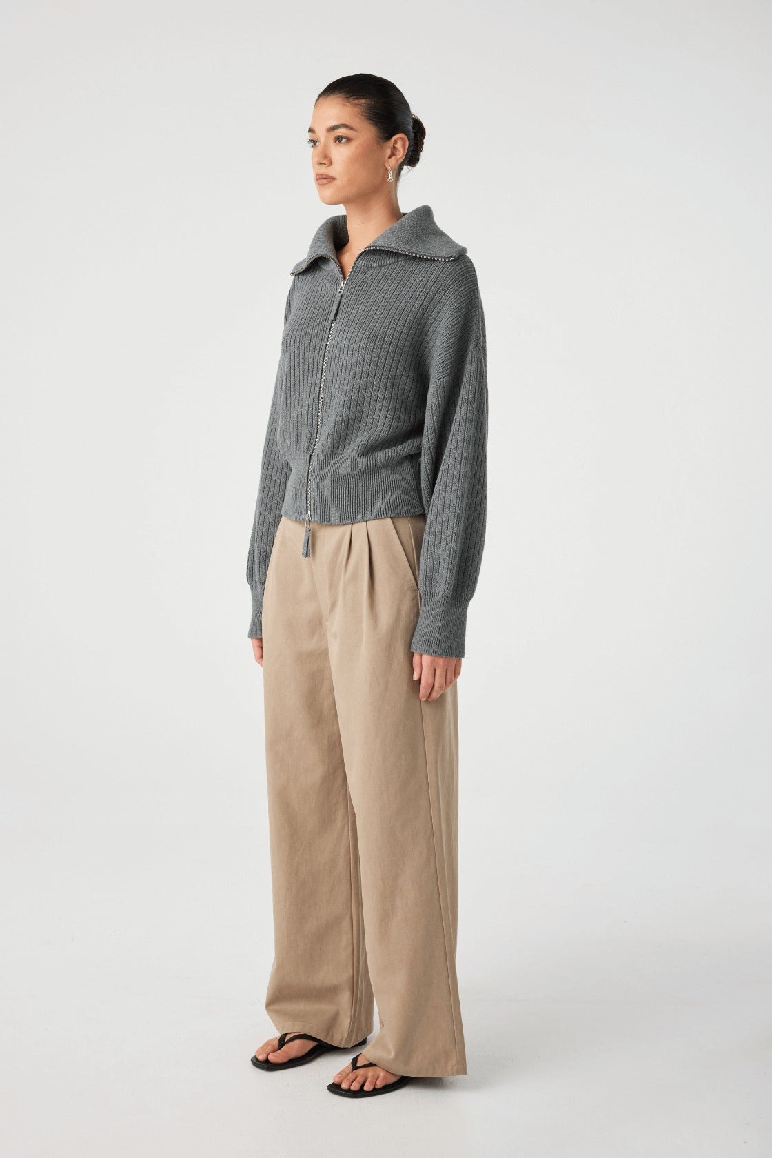 Arcaa Movement | Quincy Zip Sweater - Graphite