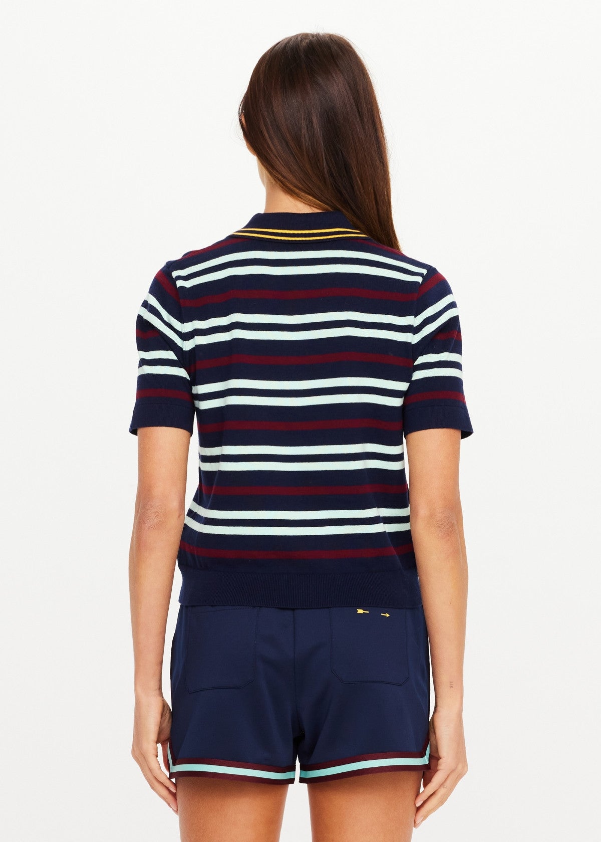 The Upside | Archie Collared Knit Polo - Stripe
