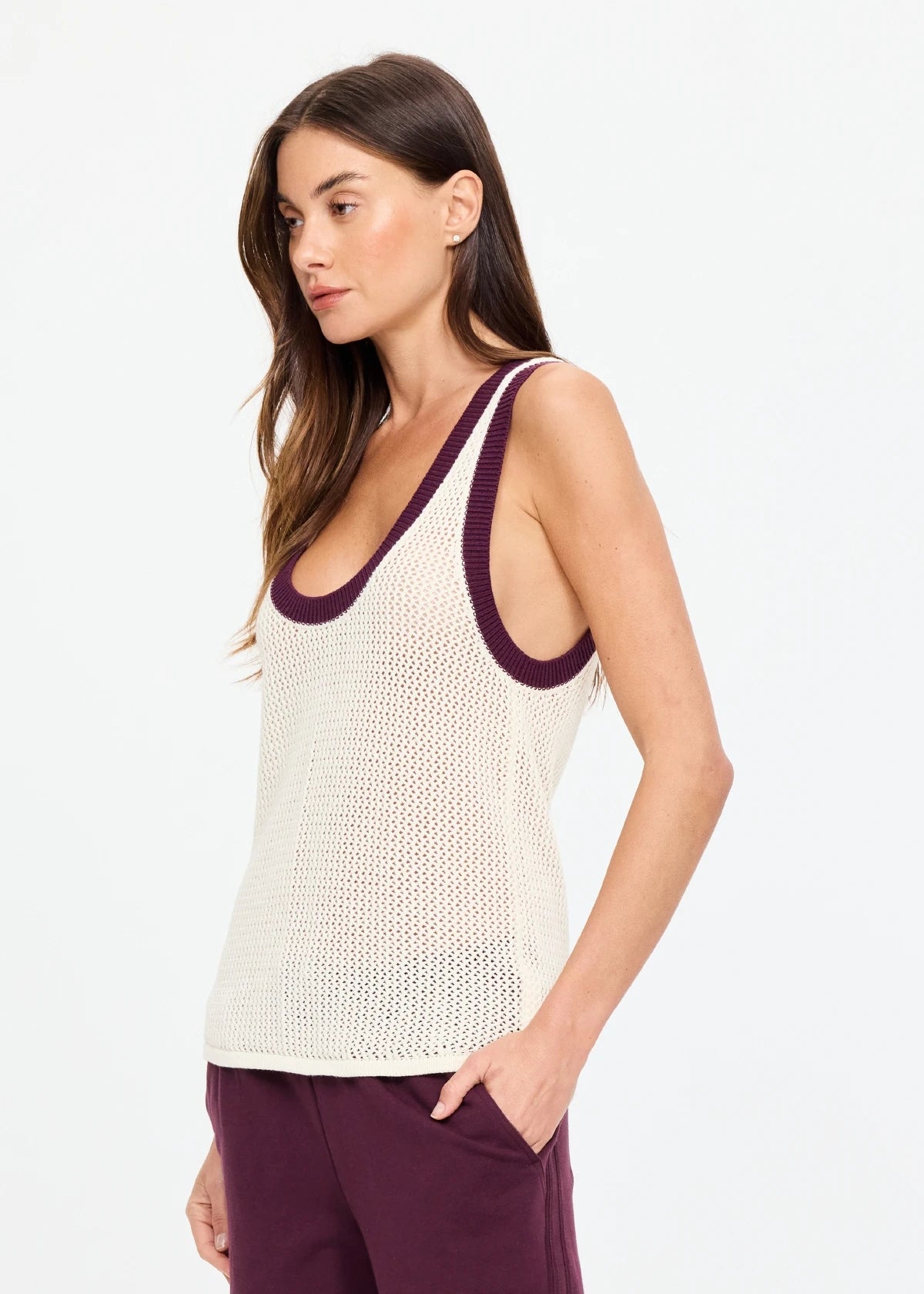 The Upside | Fenway Wales Knit Tank - Cream