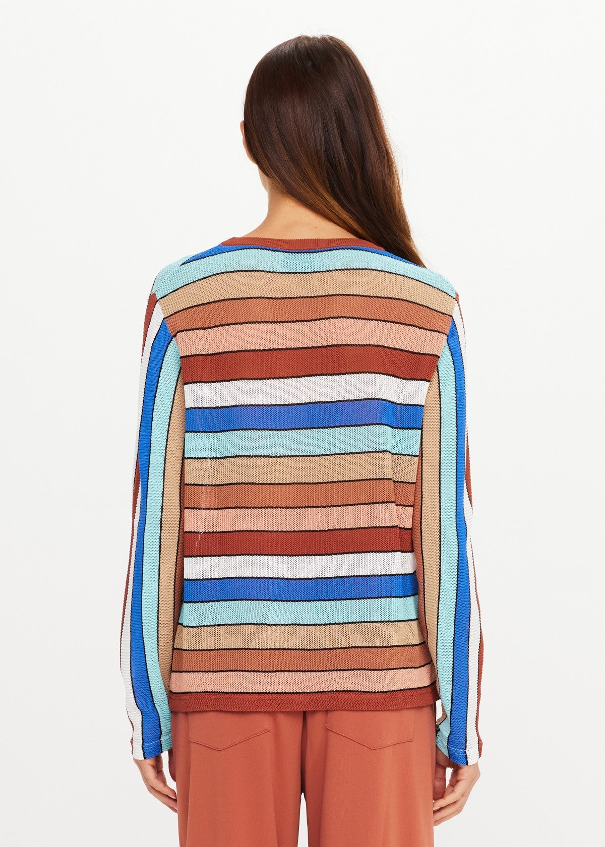 The Upside | Iza Milla Long Sleeve Knit Top - Stripe