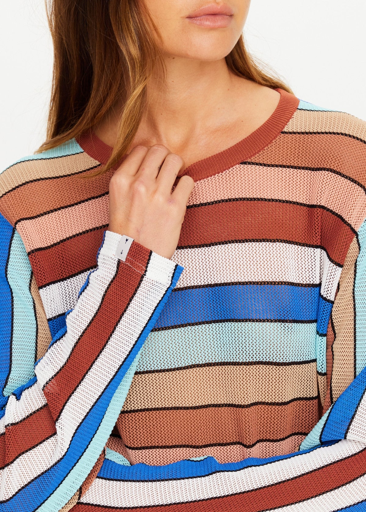 The Upside | Iza Milla Long Sleeve Knit Top - Stripe
