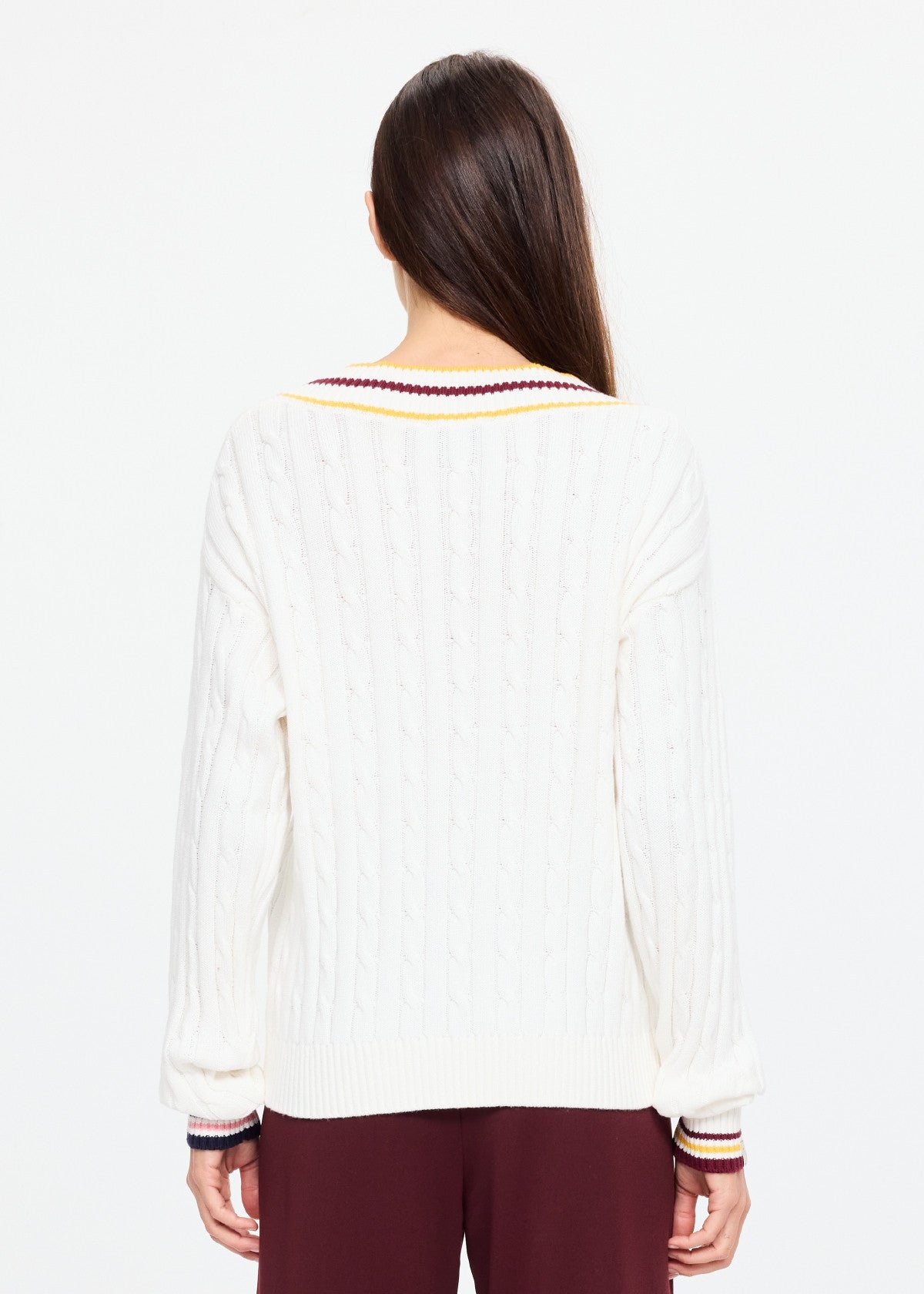 The Upside | Josette V Neck Knit Sweater - Cream