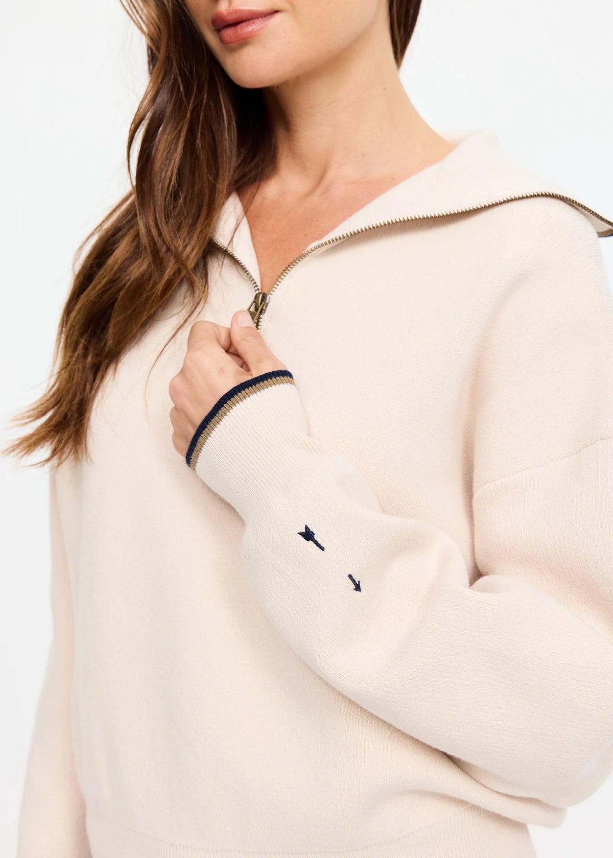 The Upside | Kairo Half Zip Knit - Cream