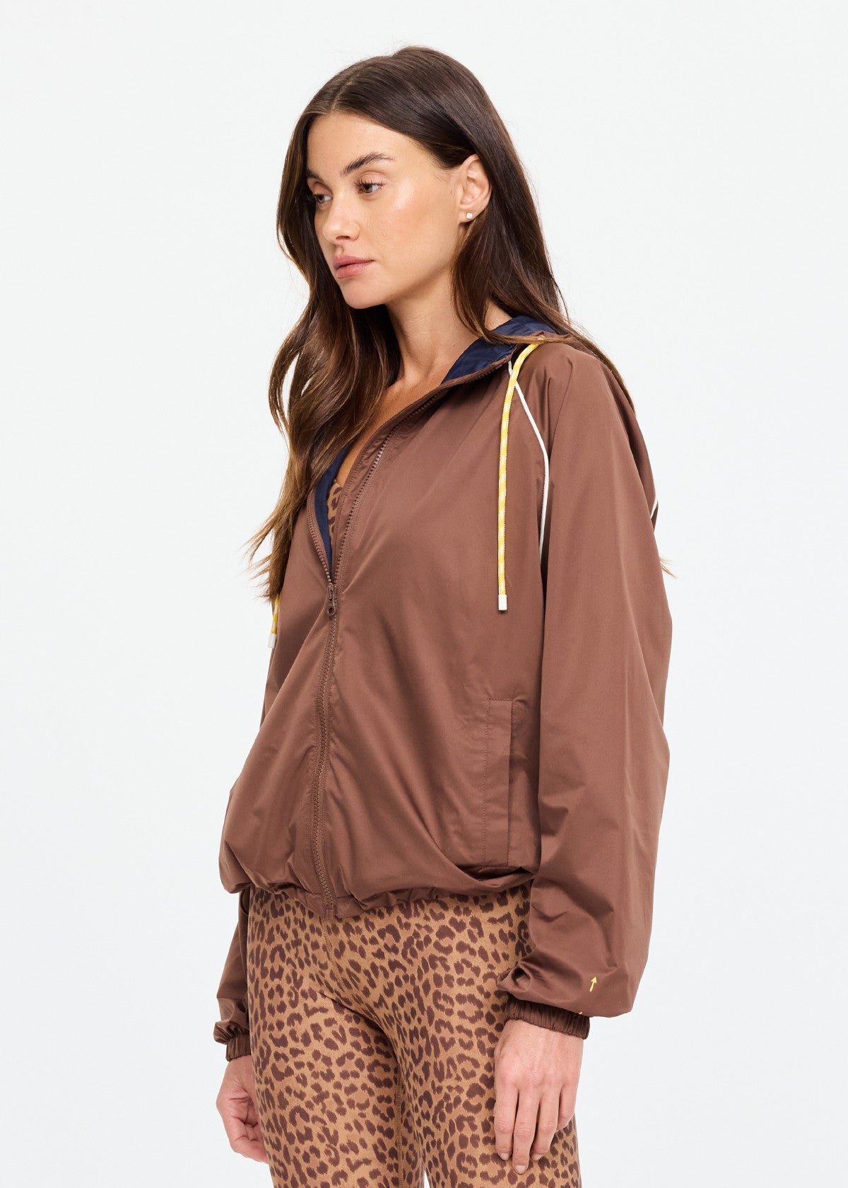 The Upside | Lila Zip Through Jacket - Chocolate