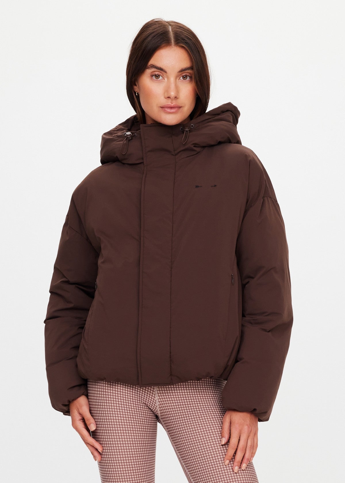 The Upside | Mercer Hooded Puffer Jacket - Cocoa
