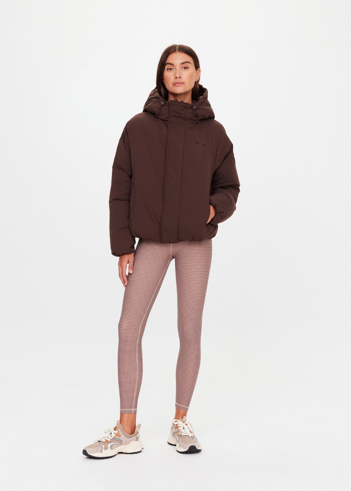 The Upside | Mercer Hooded Puffer Jacket - Cocoa