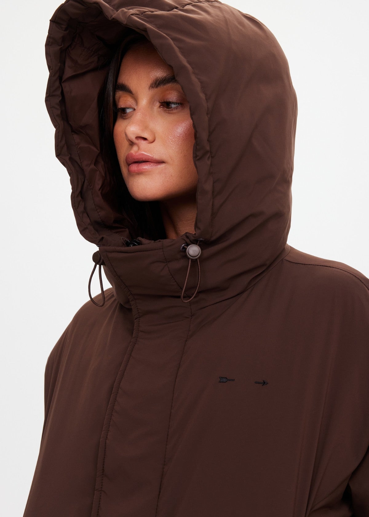 The Upside | Mercer Hooded Puffer Jacket - Cocoa